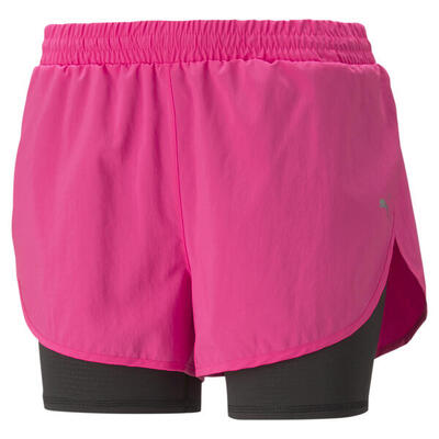Run favourite geweven 2-in-1 hardloopshort voor dames puma