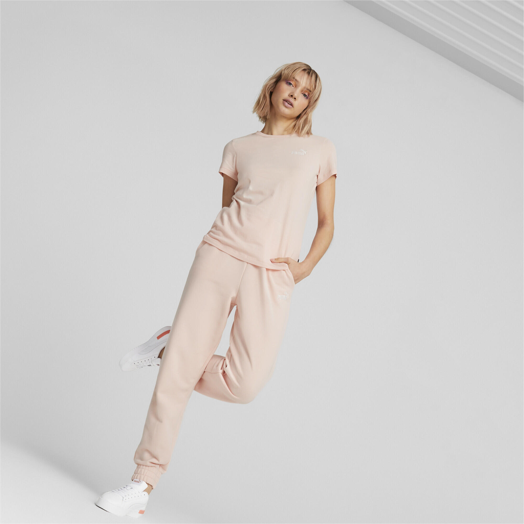 Pantalon Essentials+ Embroidery Femme PUMA Rose Dust Pink 3/6