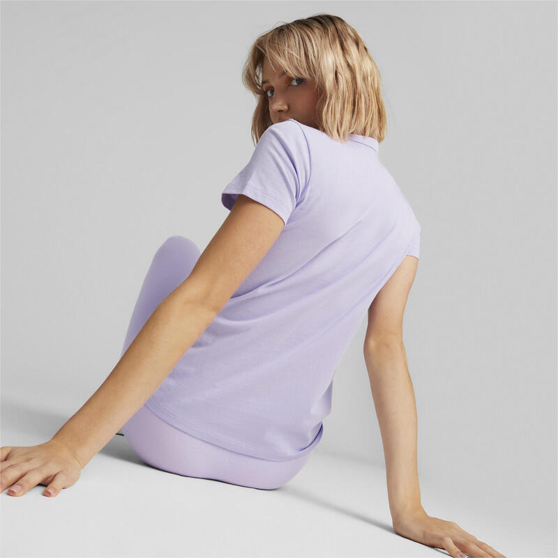 Essentials+ Metallic Logo T-Shirt Damen PUMA