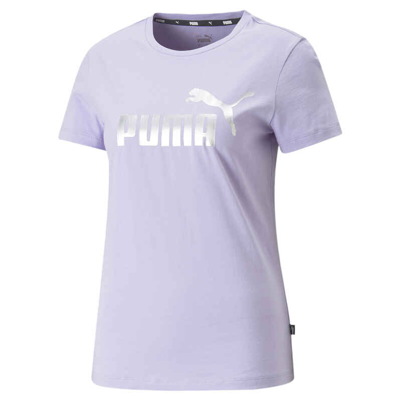 Essentials+ Metallic Logo T-Shirt Damen PUMA