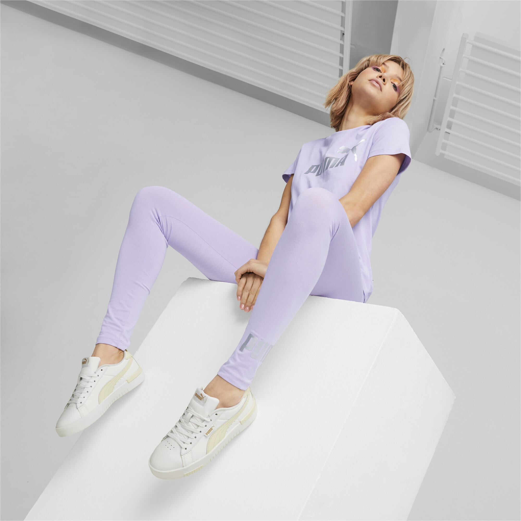 Essentials+ Metallic Leggings Damen PUMA 5/7