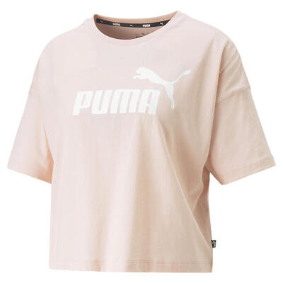 Essentials logo cropped t-shirt dames puma