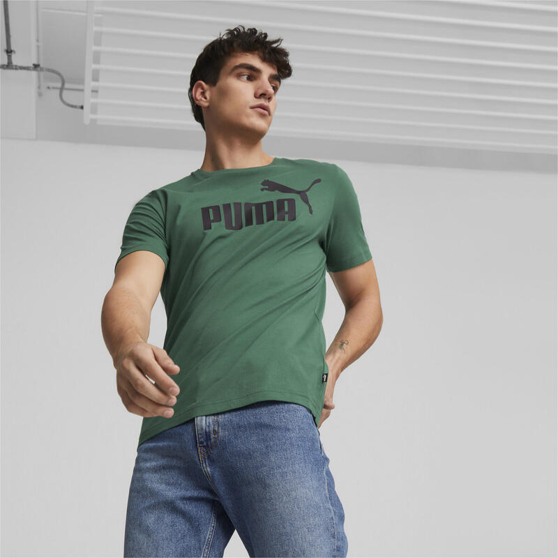 Póló Puma Essentials Logo, Zöld, Férfiak
