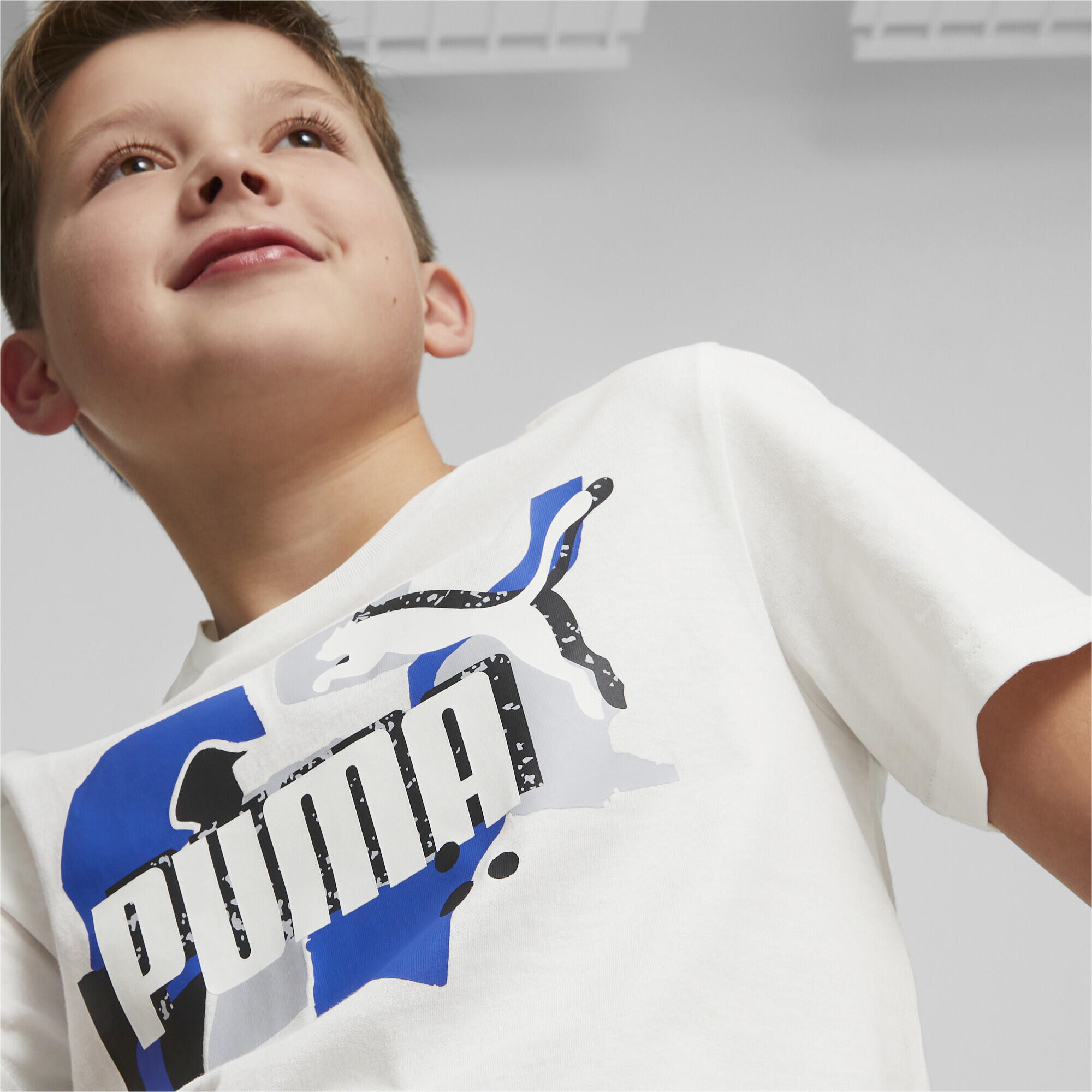 T-shirt con logo Essentials+ STREET ART da ragazzo PUMA 4/6