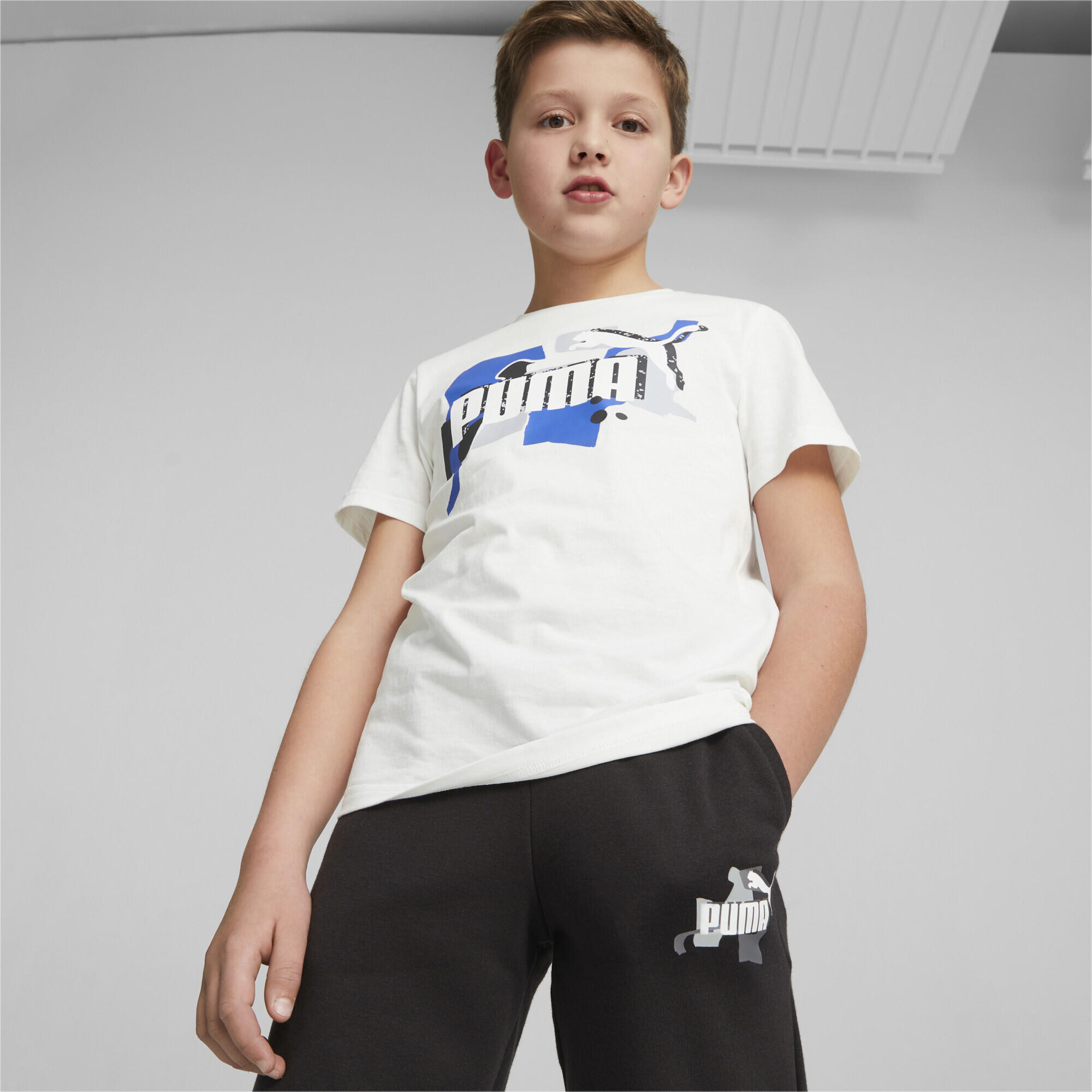 T-shirt con logo Essentials+ STREET ART da ragazzo PUMA 2/6