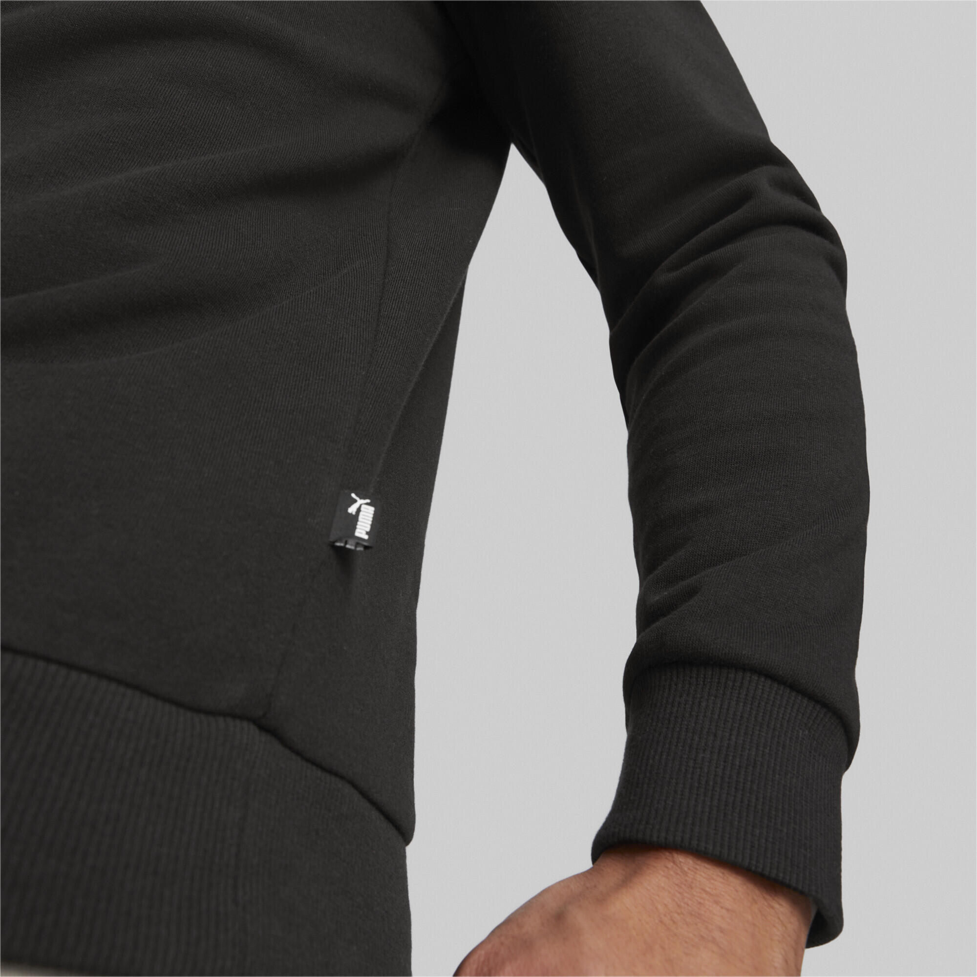 Pull à col ras du cou à gros logo Essentials+ Homme PUMA Black White 3/6