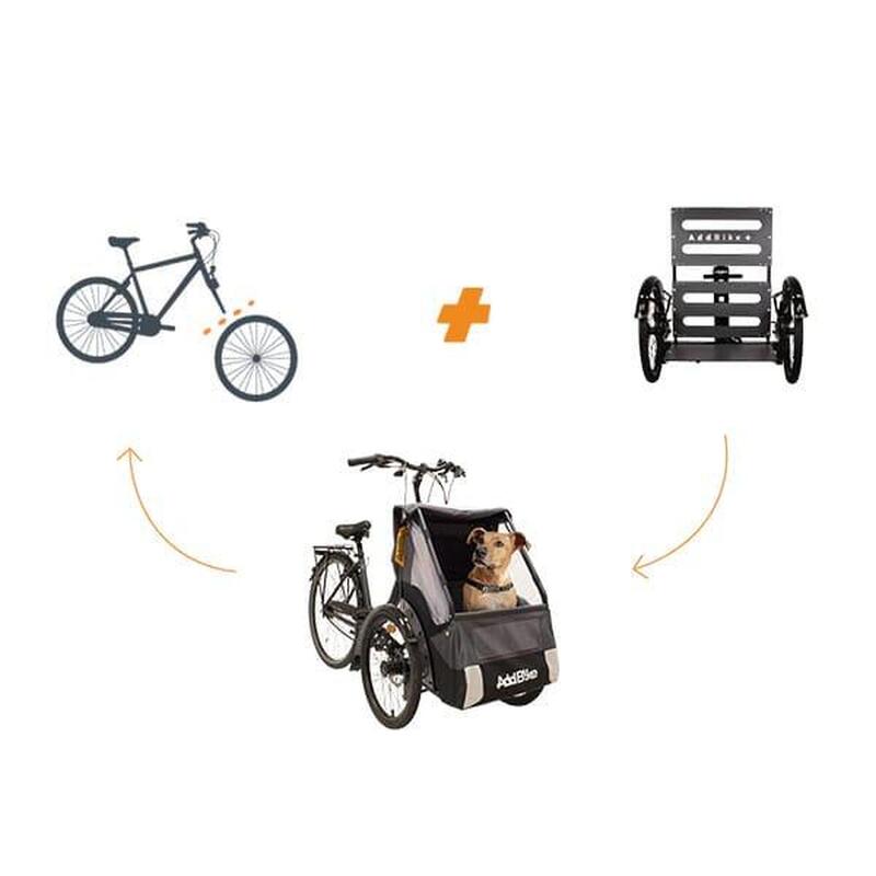 Kit triciclo per adulti- trasporto cani