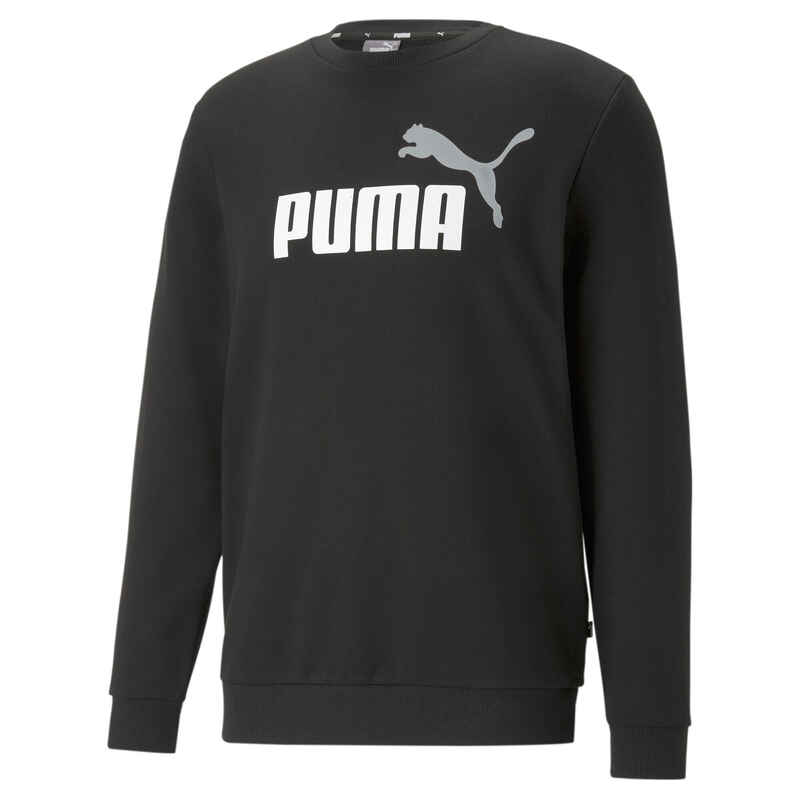 Essentials+ Two-Tone Big Logo Herren Sweatshirt mit Rundhalsausschnitt PUMA