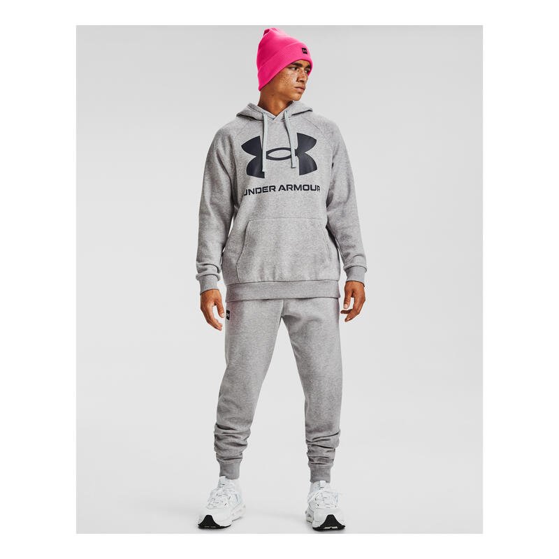 Sudadera con Capucha Hombre Under Armour Rival Big Logo Gris claro