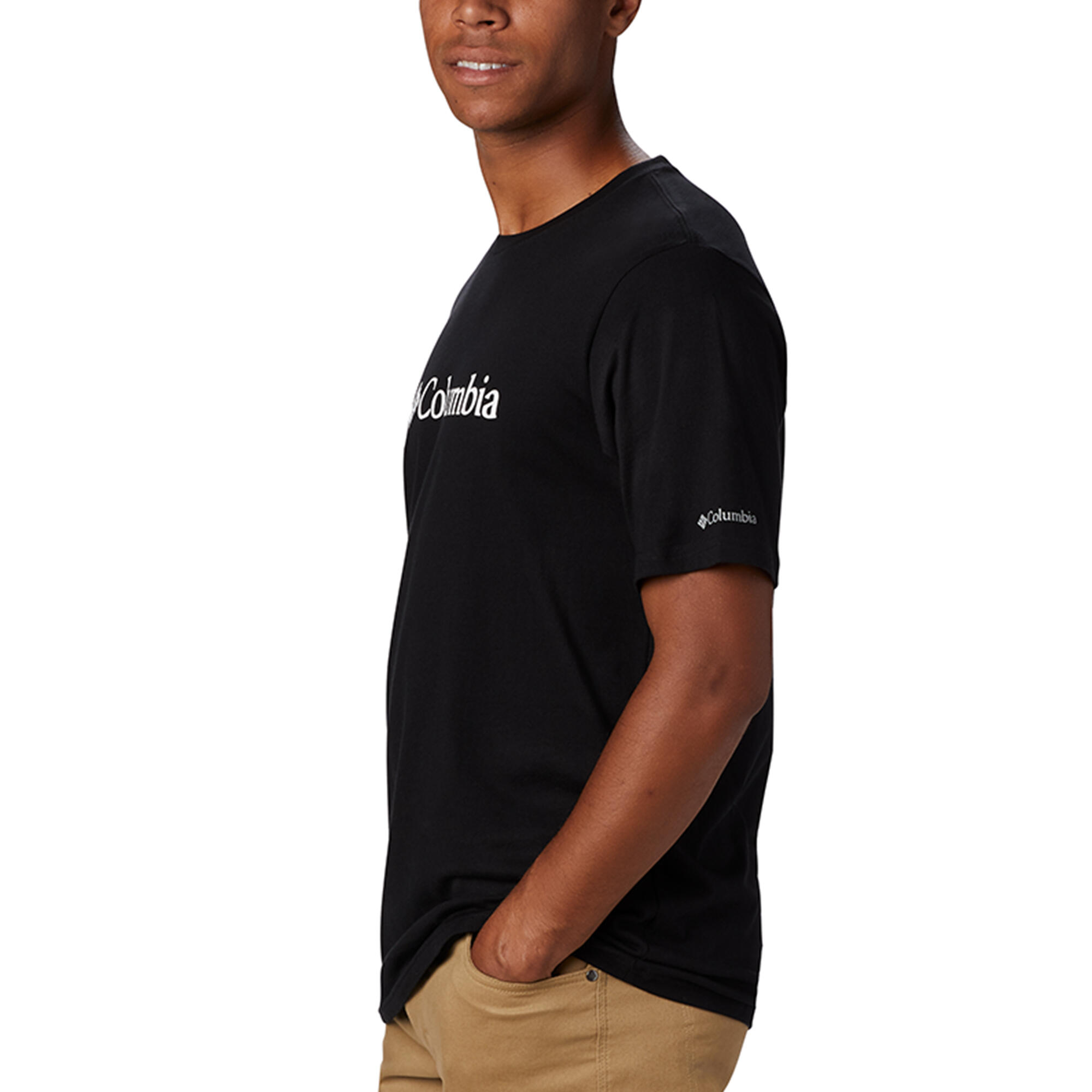 Herren Kurzarm-T-Shirt Columbia Schwarz 6/7