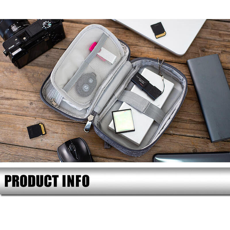 Geantuta accesorii laptop, telefon, impermeabila, pentru cabluri USB, incarcatoa