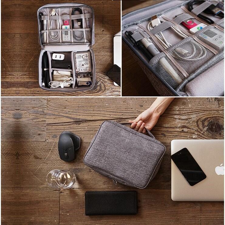 Geanta accesorii laptop, telefon, impermeabila, pentru aparat foto mic, cabluri