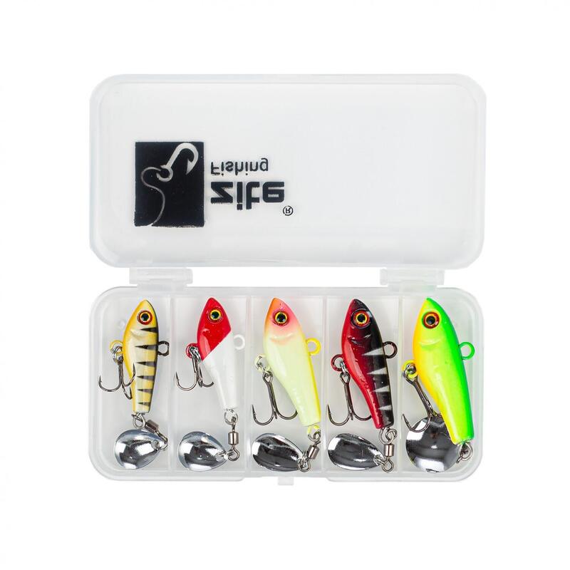 Spin Jigs Set 15-35g mit Mustad Drillingen in Box