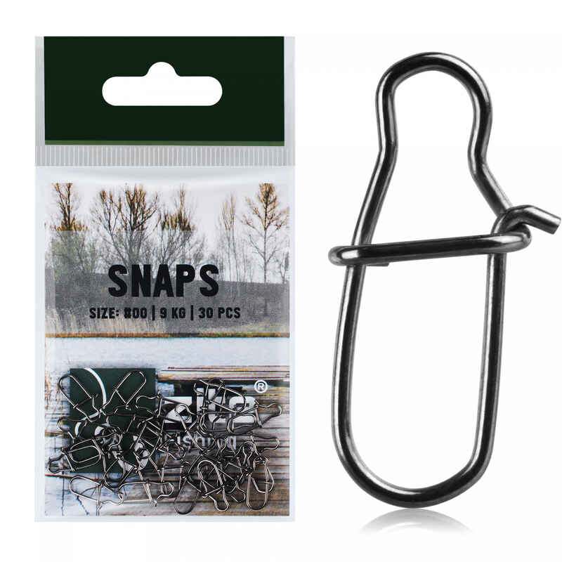 Snaps Karabiner Einhänger Angeln Gr. 00# 9 kg 30 Stück