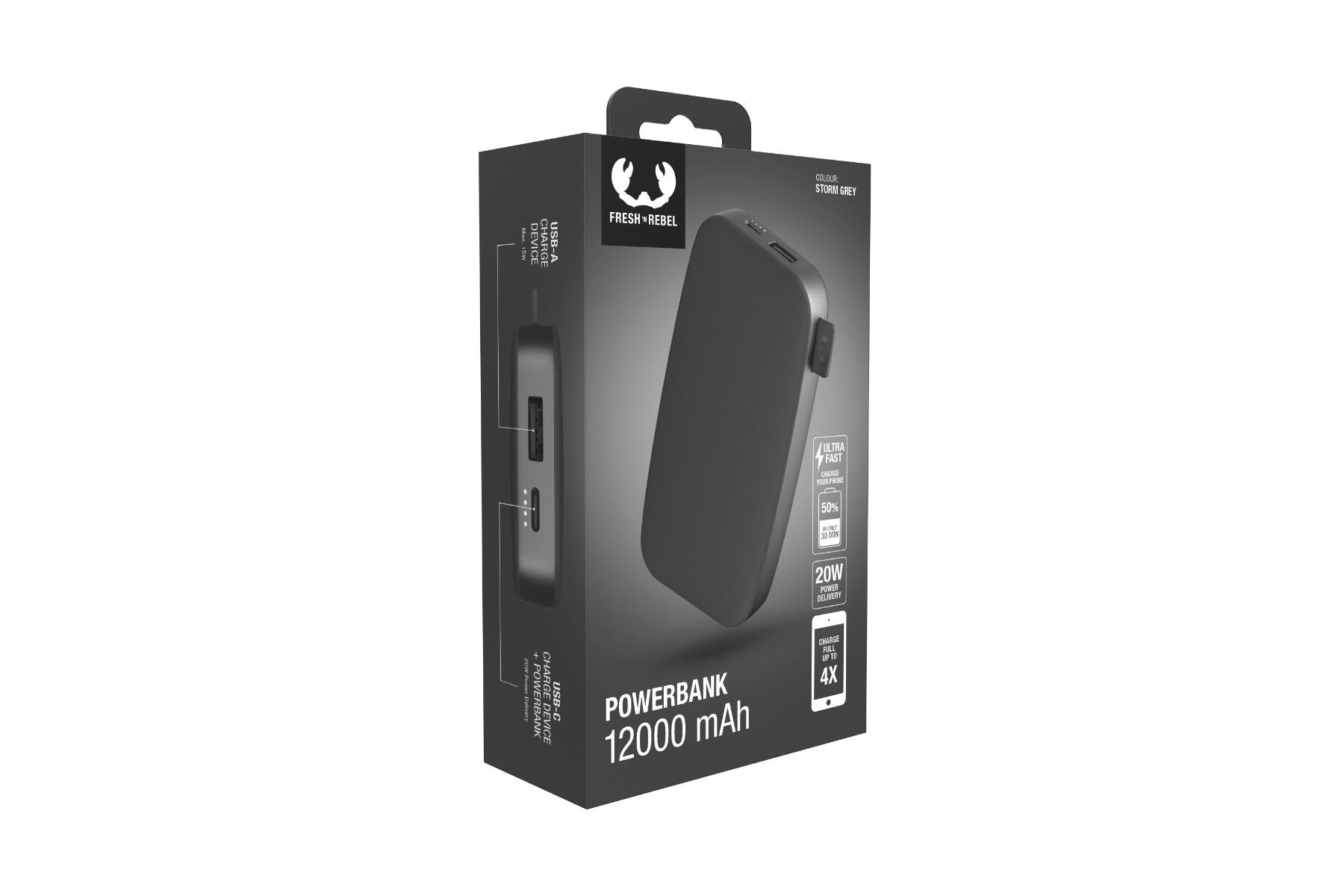 Fresh n Rebel Powerbank FC 12000mAh USB-C- Storm Grey 5/5