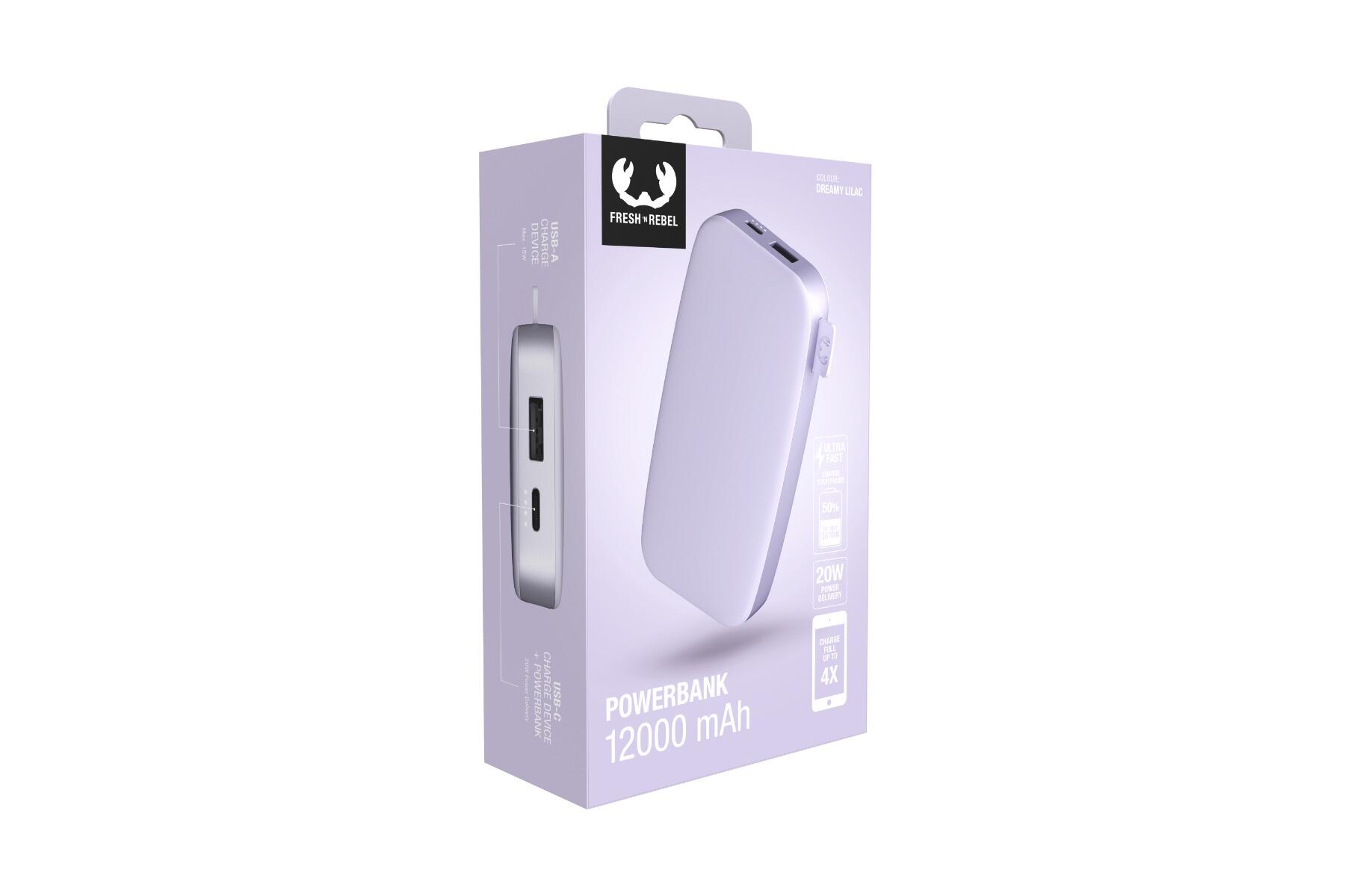 Fresh n Rebel Powerbank FC 12000mAh USB-C- Dreamy Lilac 5/5