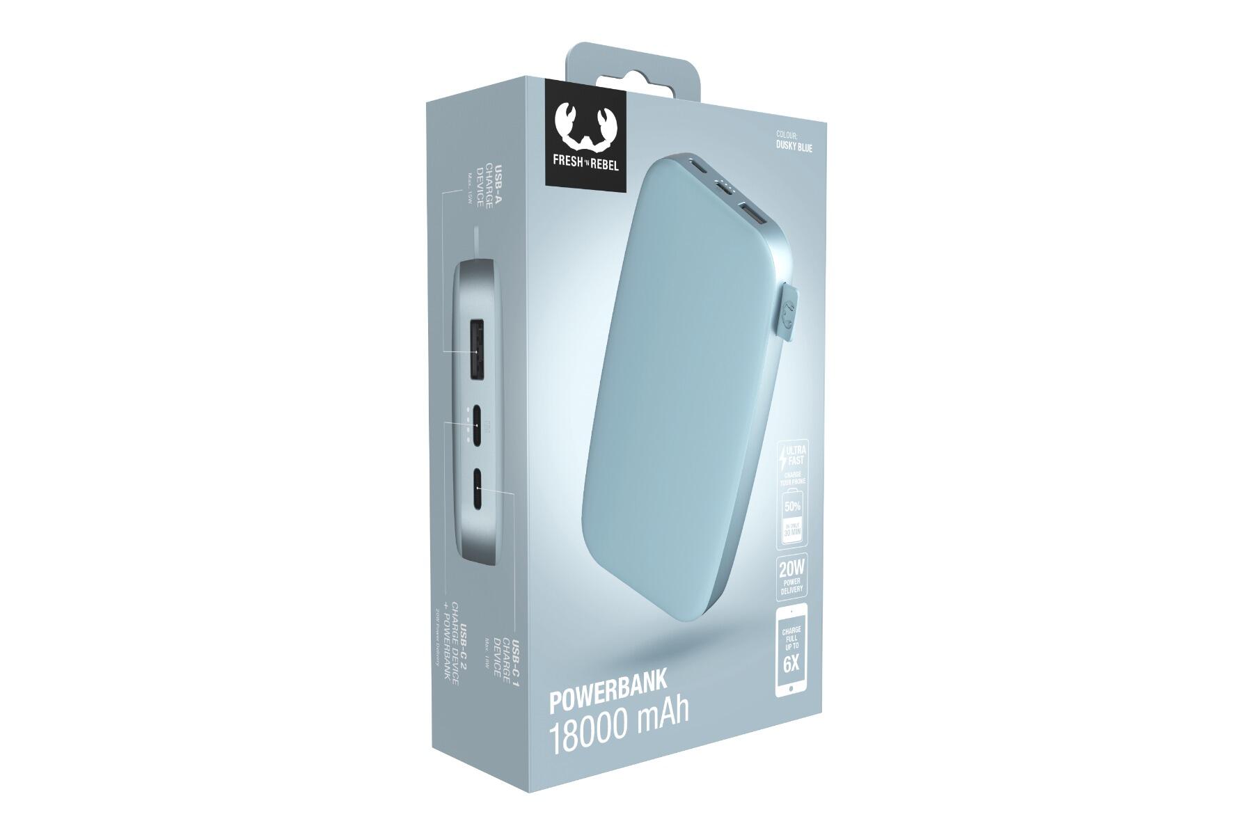 Fresh n Rebel Powerbank FC 18000mAh USB-C Dusky Blue 5/5