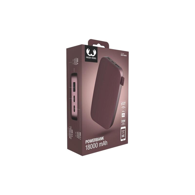 Chargeur de batterie Fresh 'n Rebel 18000 mAh USB-C - mauve