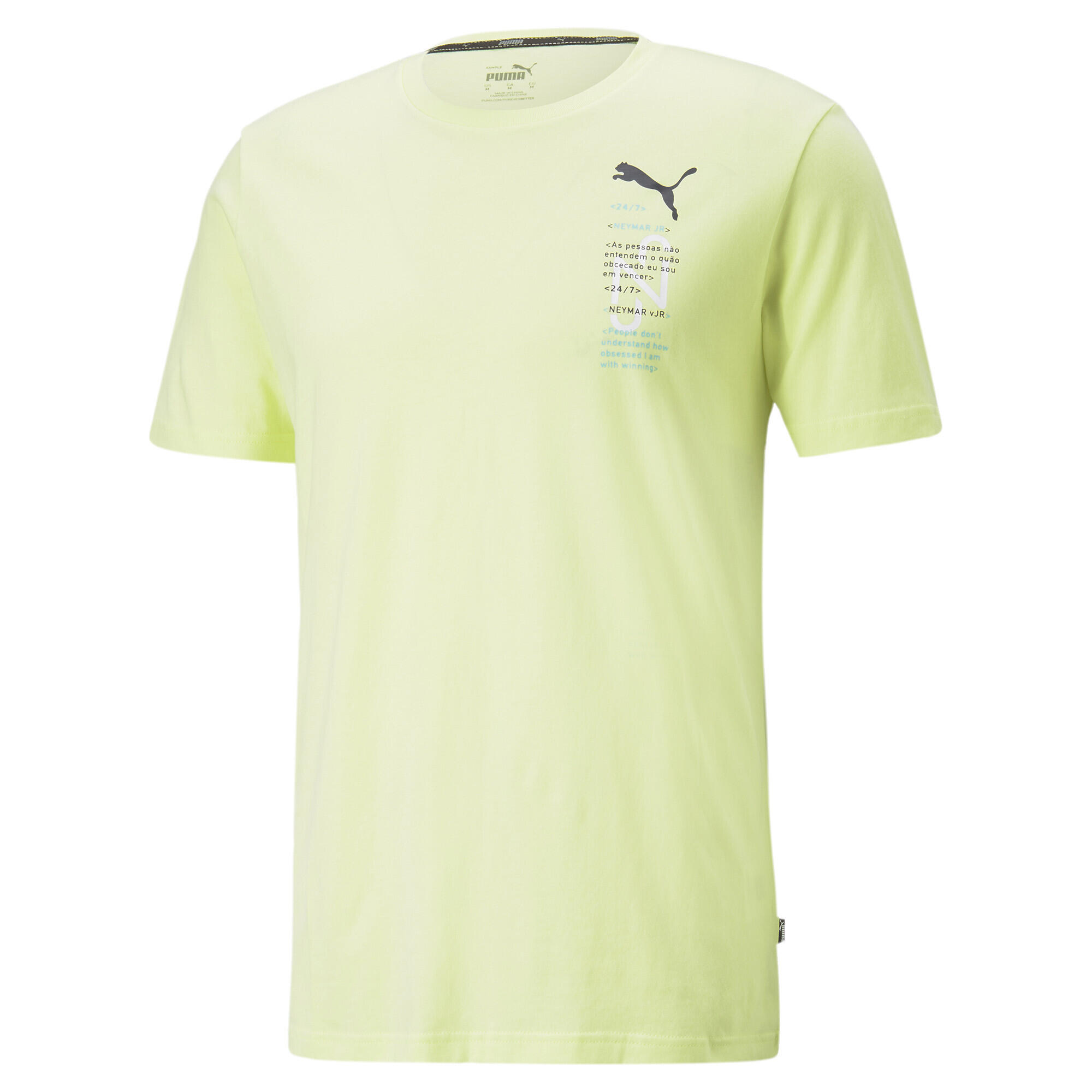 Puma - T-shirt De Football Neymar Jr 24/7 Graphic Homme Puma - T-shirt Manches Courtes - Jaune - 40 M - Decathlon