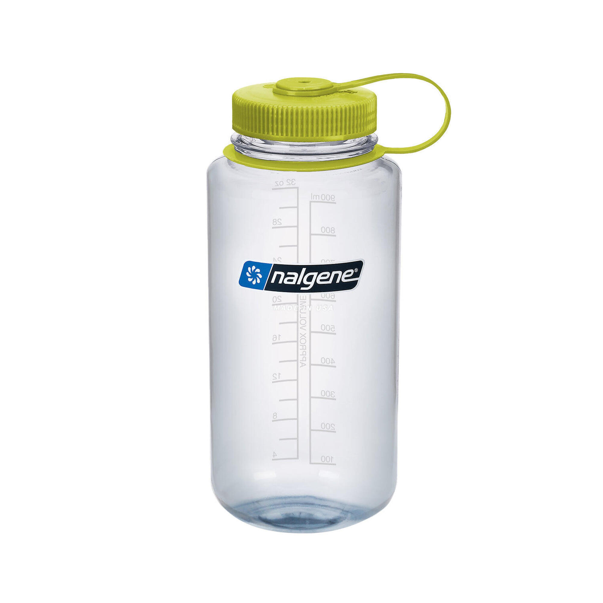 NALGENE 1L Wide Mouth Sustain Water Bottle - Made From 50% Plastic Waste - Colorless