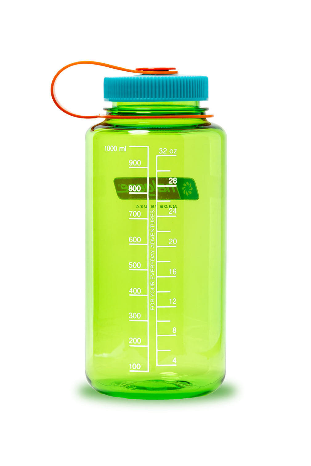 1L Wide Mouth Sustain Water Bottle - Made From 50% Plastic Waste - Lime Green 2/3