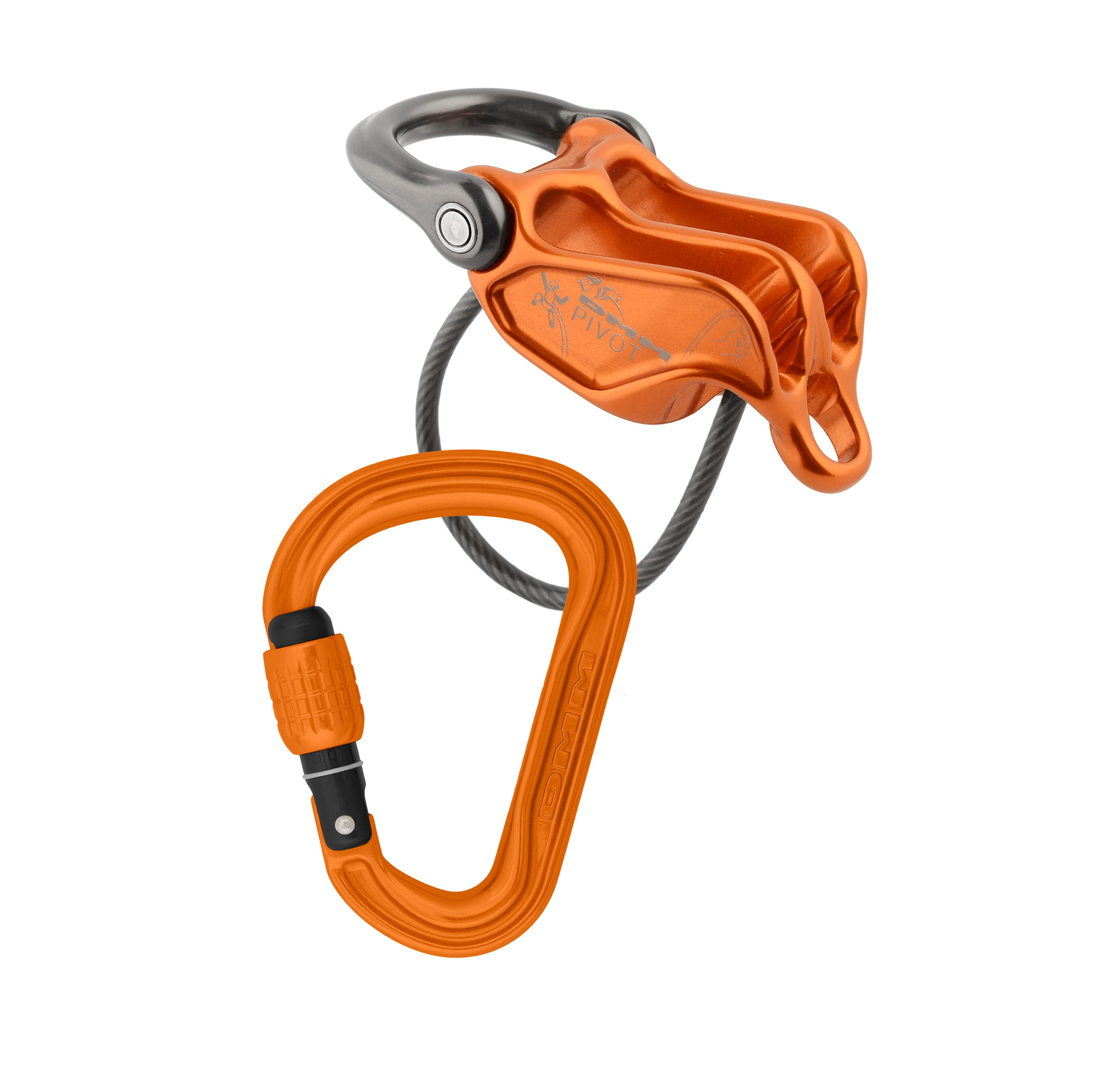 DMM Pivot Belay Device and Phantom HMS Set Orange