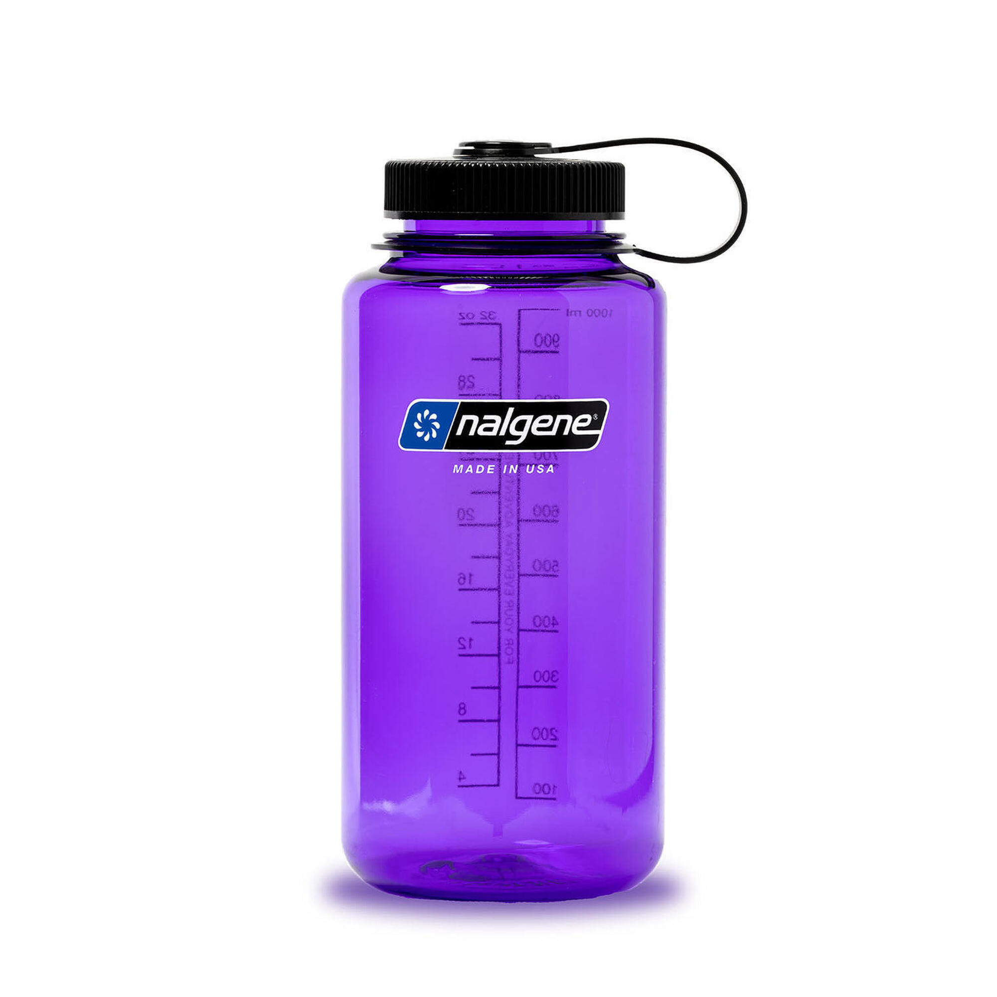 1L Wide Mouth Sustain Water Bottle - Made From 50% Plastic Waste - Purple 1/3