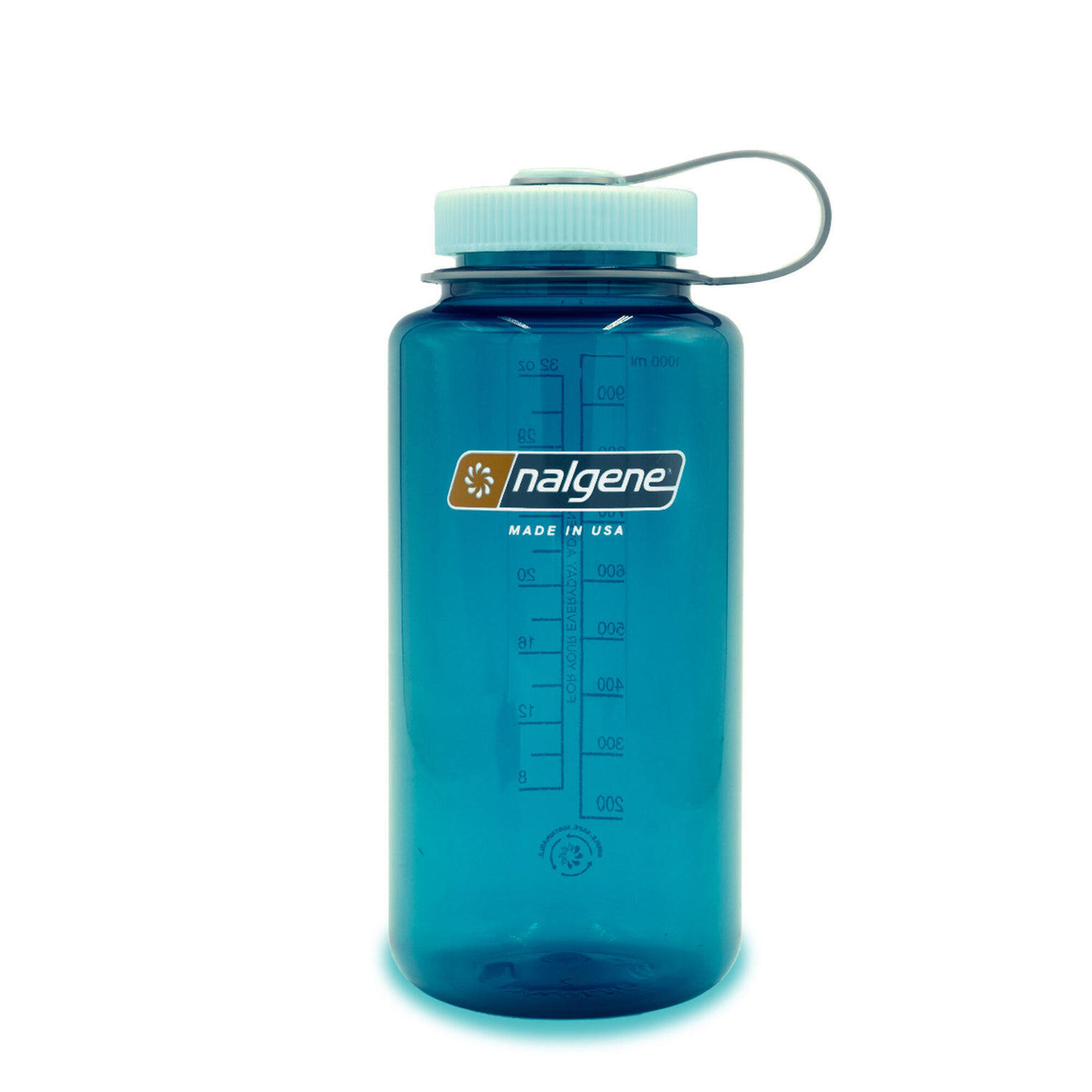 1L Wide Mouth Sustain Water Bottle - Made From 50% Plastic Waste - Pacific Blue 1/3