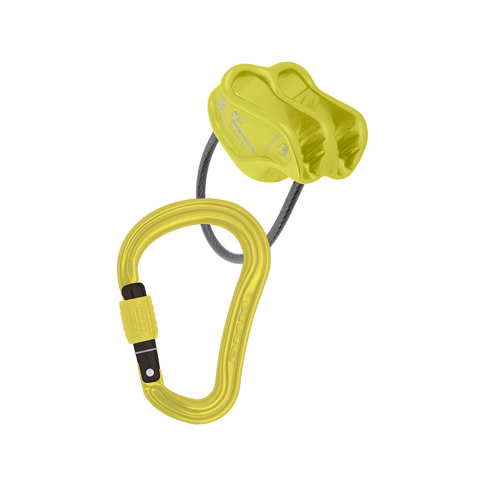 Mantis Belay Device and Shadow HMS Set - Lime 1/3