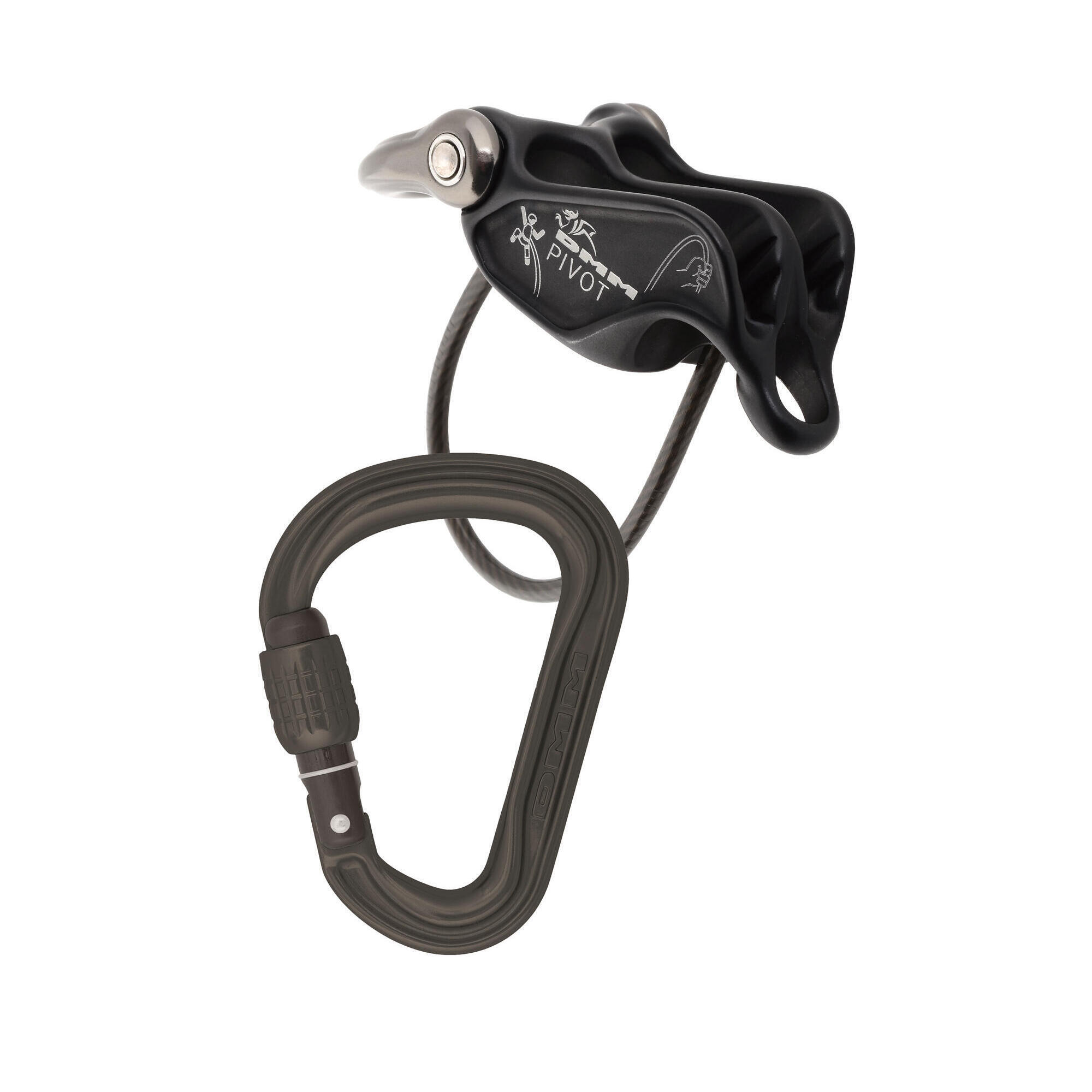 Pivot Belay Device and Phantom HMS Set Matt Grey 1/3