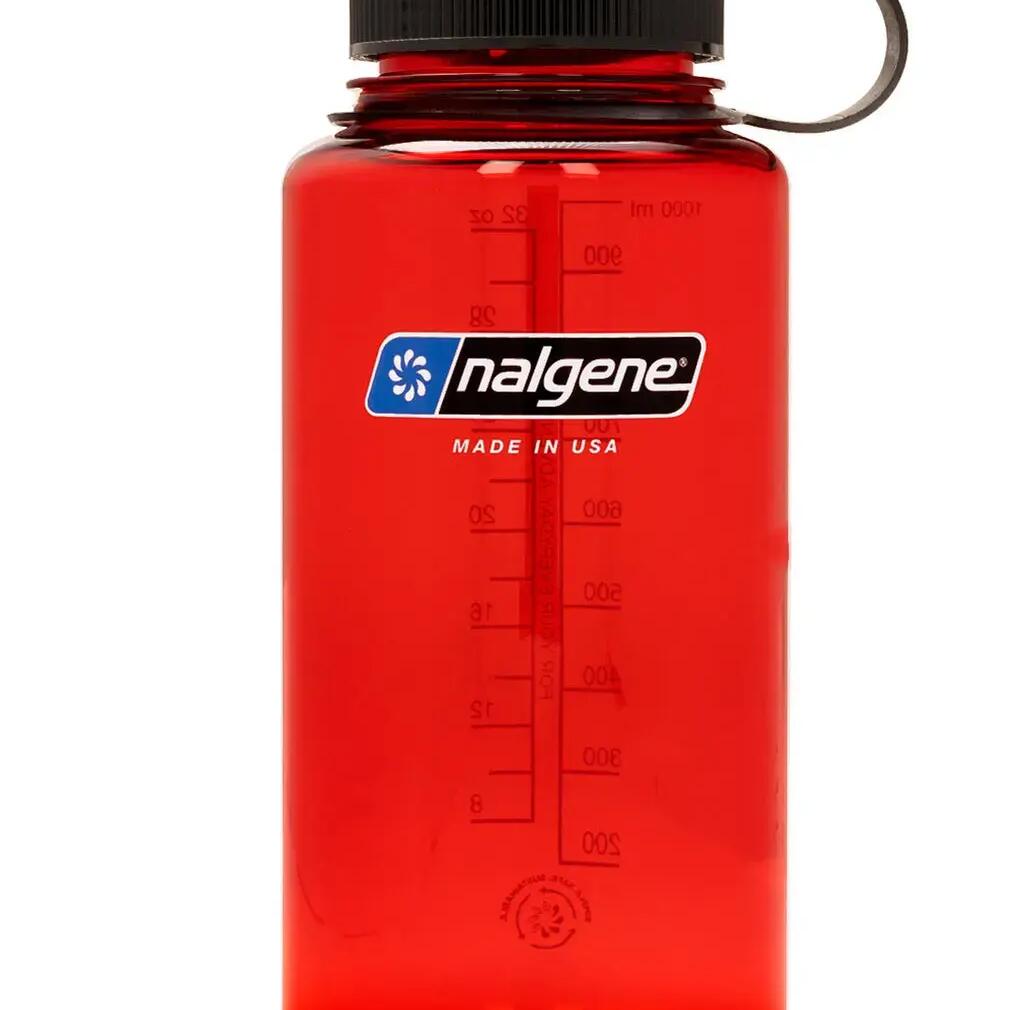 1L Wide Mouth Sustain Water Bottle - Made From 50% Plastic Waste - Deep Red