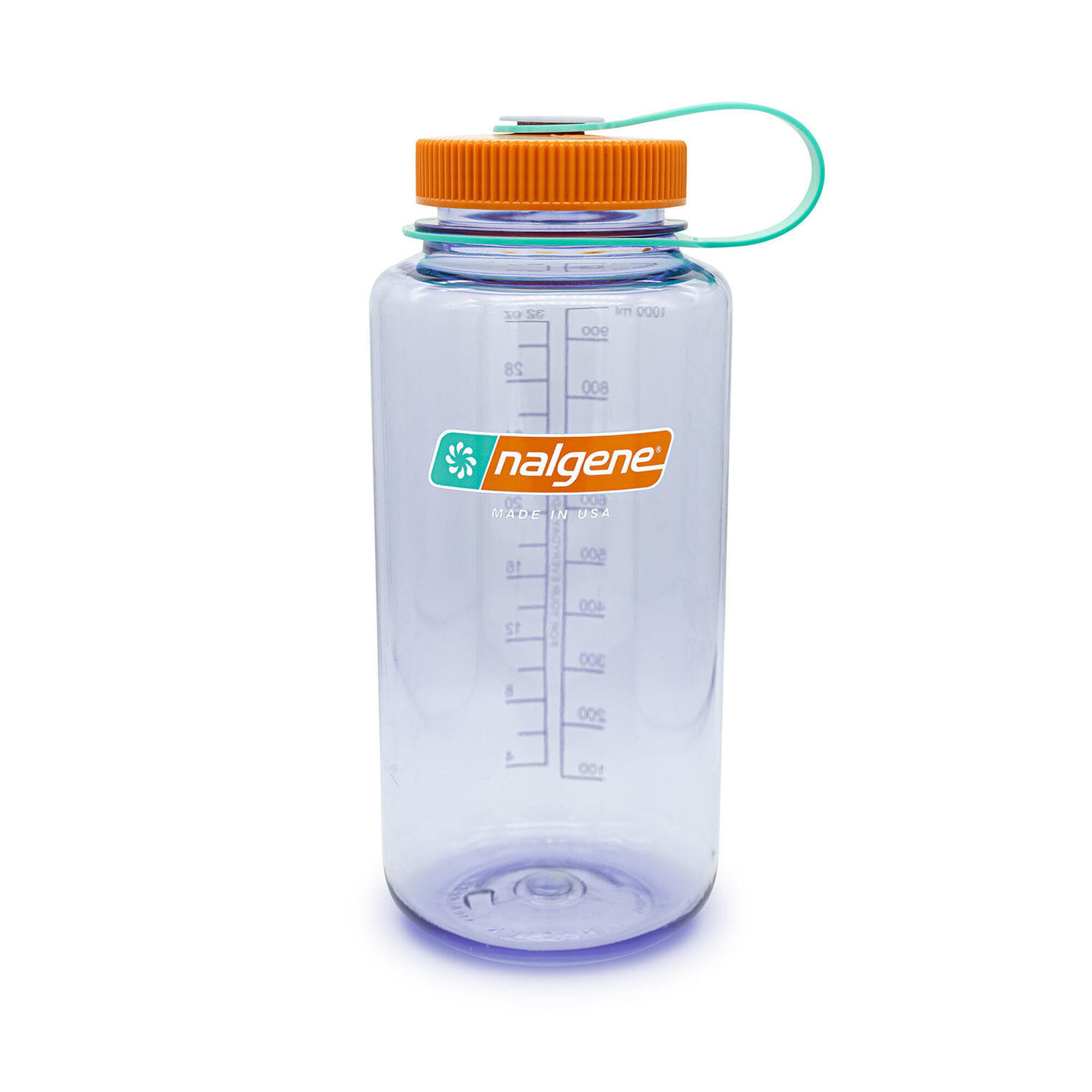 NALGENE 1L Wide Mouth Sustain Water Bottle - Made From 50% Plastic Waste - Pale Indigo