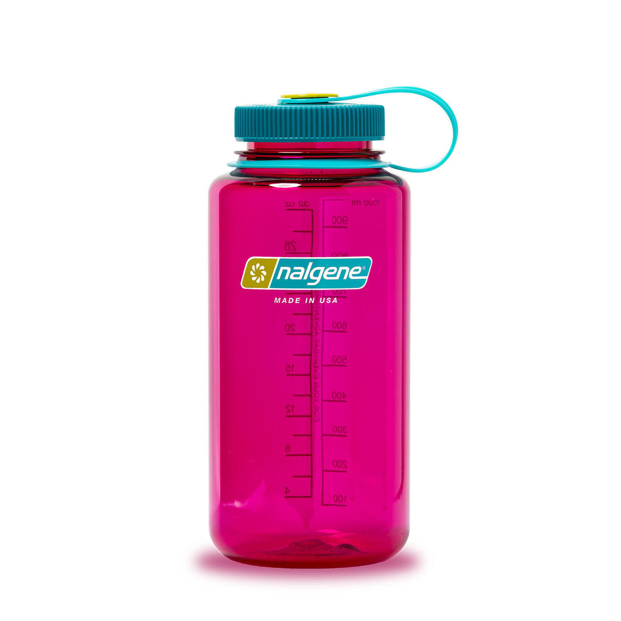 NALGENE 1L Wide Mouth Sustain Water Bottle - Made From 50% Plastic Waste - Eggplant