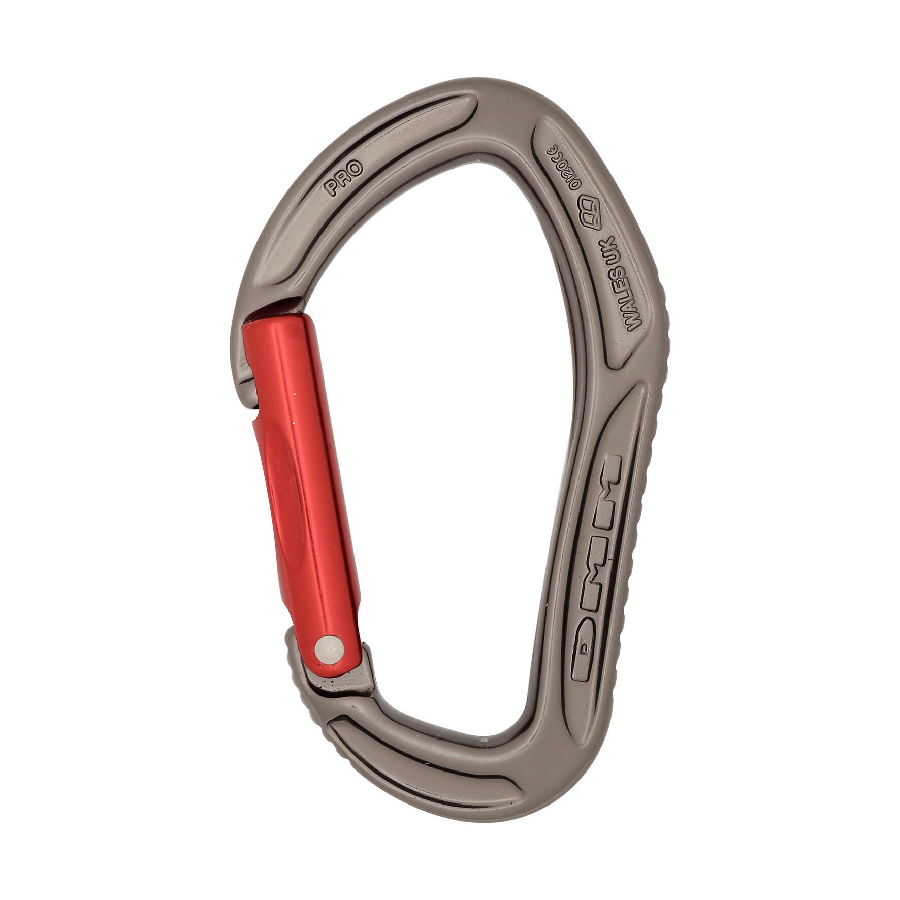 DMM Alpha Sport Straight Gate Carabiner - Titanium/Red