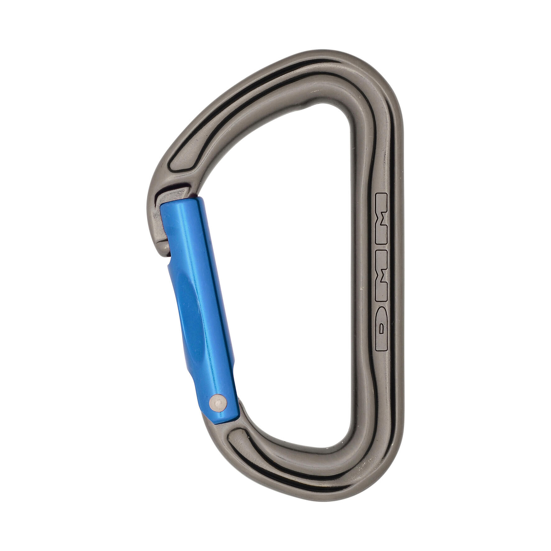 DMM Shadow Straight Gate Carabiner - Titanium/Blue