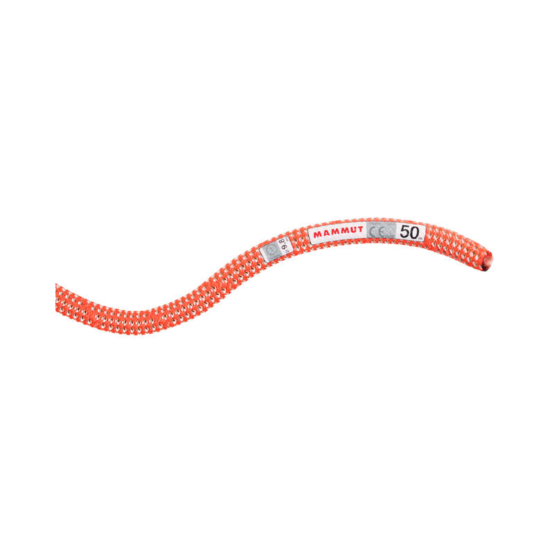 Einfachseil 9.8 Crag Classic Rope orange-white