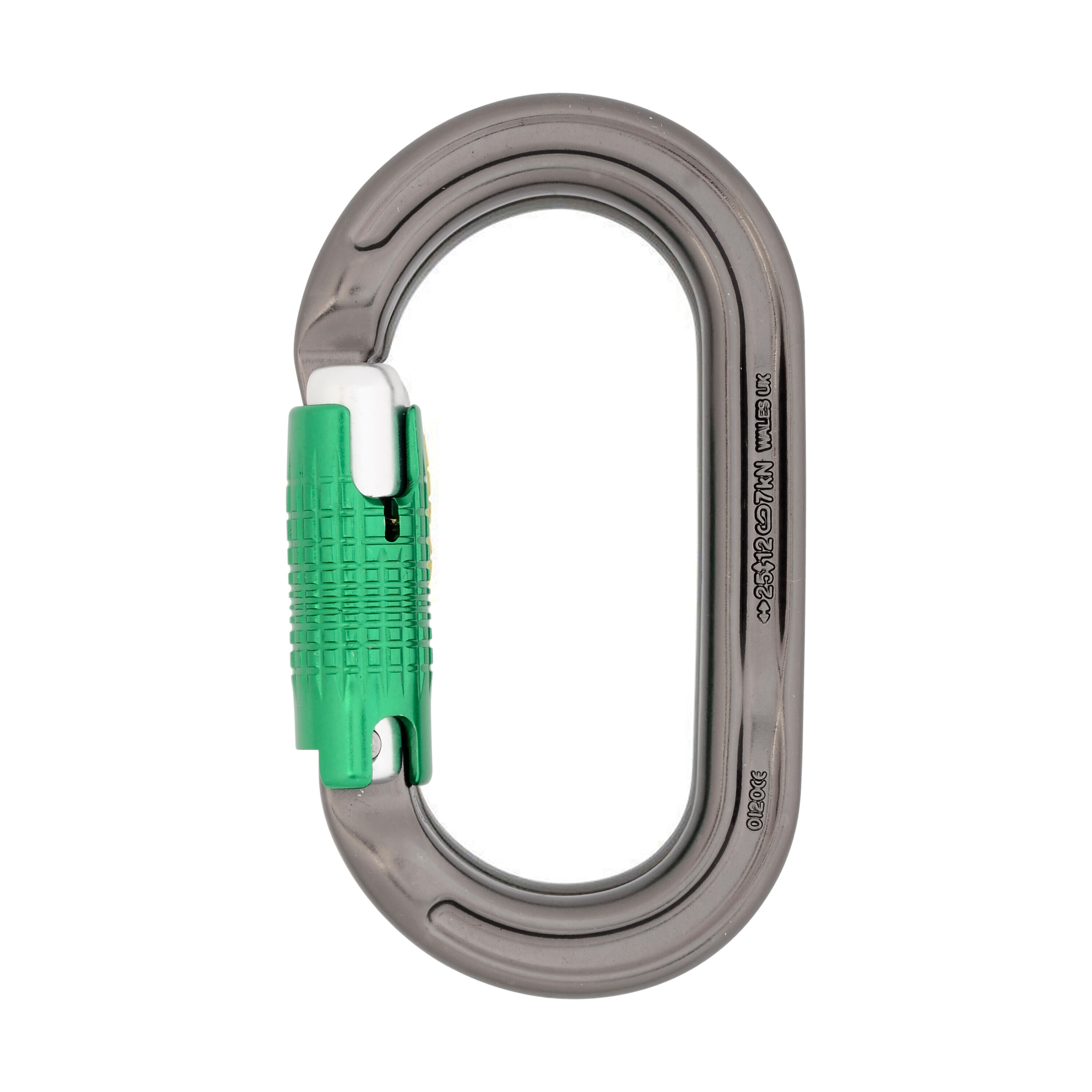 DMM Ultra O Locksafe Carabiner - Titanium/Green