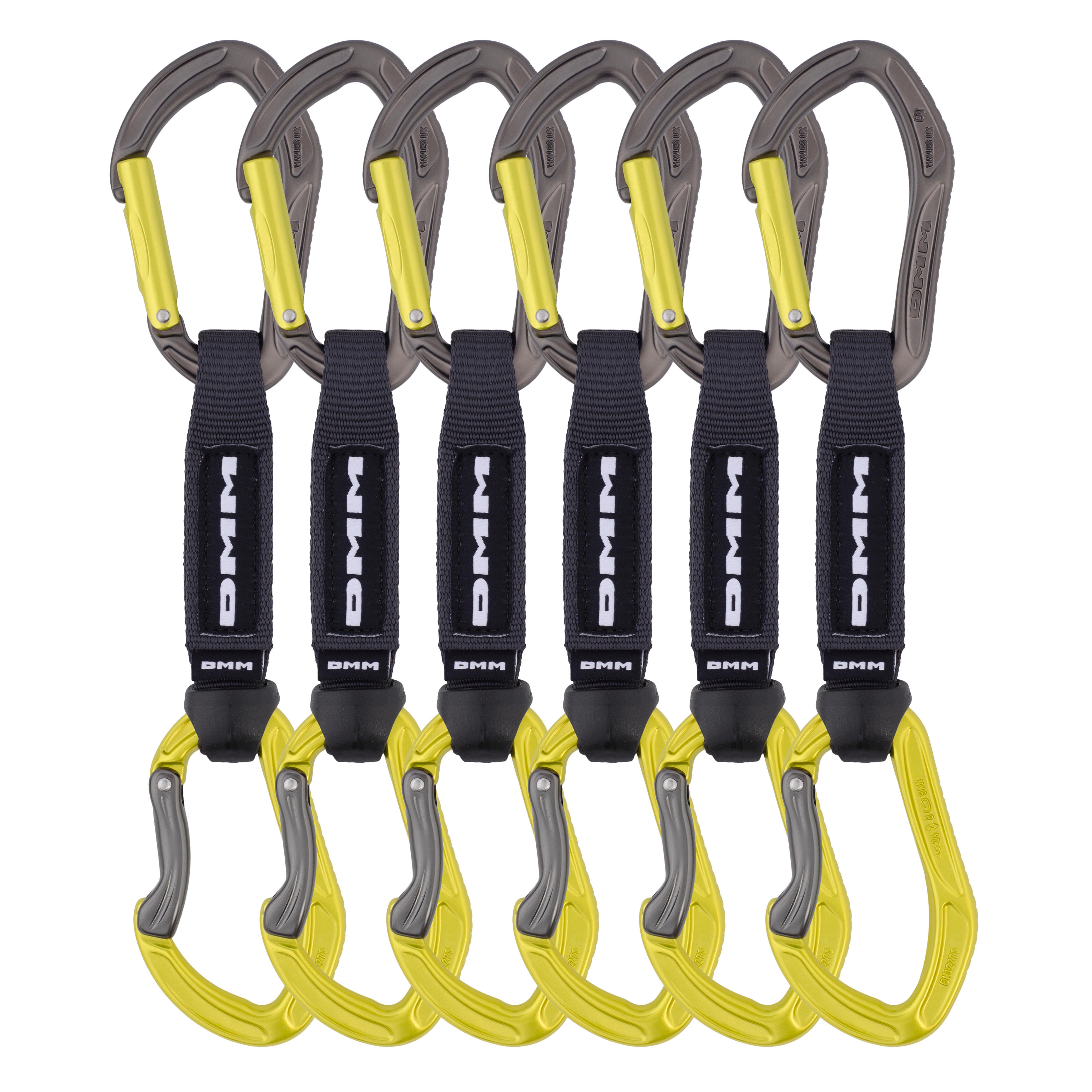 Mousqueton Alpha Sport 12cm - Lime - 6 Pack