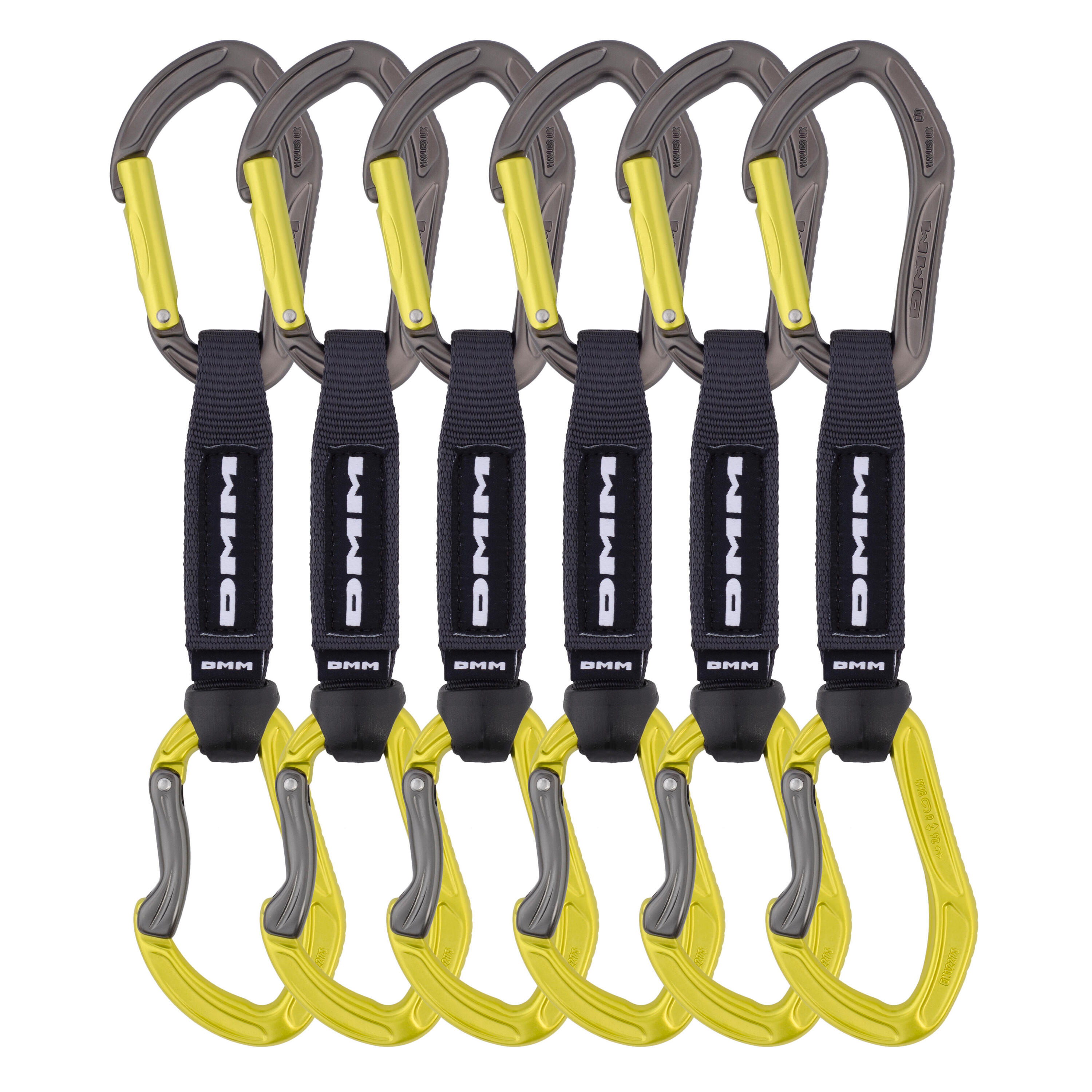 DMM Alpha Sport Quickdraw 12cm - Lime - 6 Pack