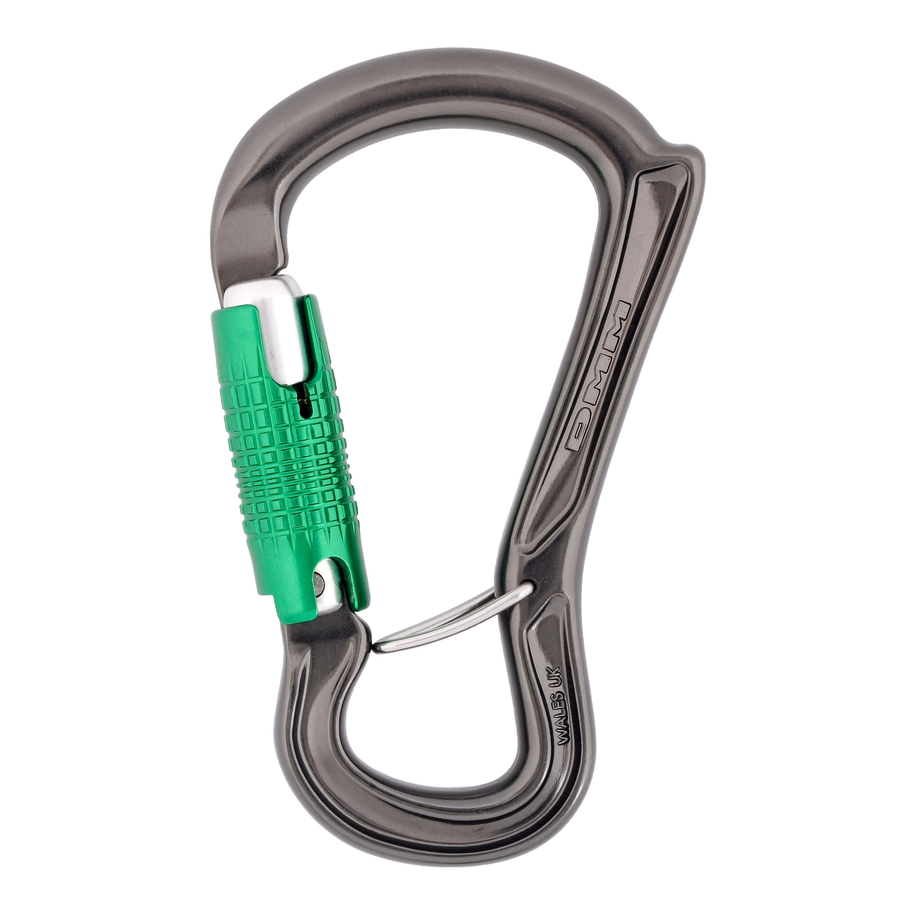 DMM Ceros Locksafe Carabiner - Titanium/Green