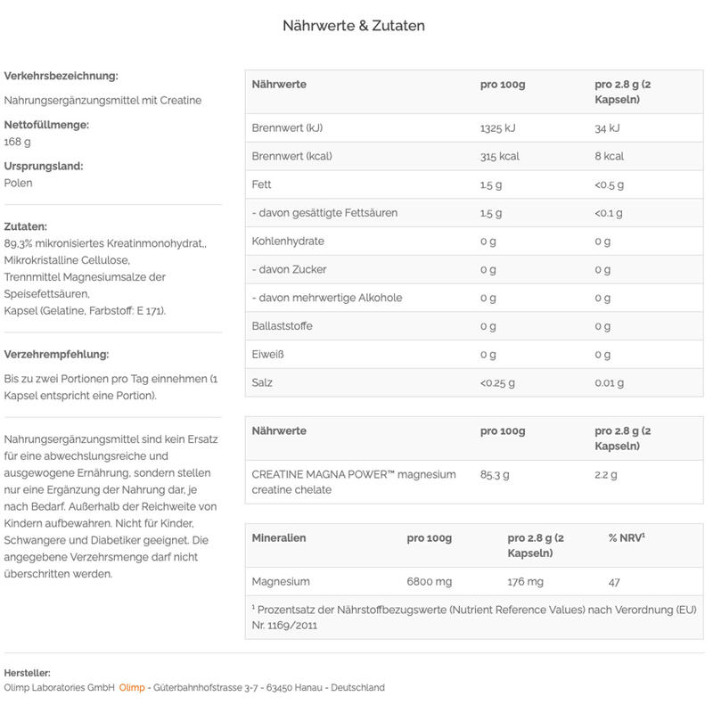 Kreatyna Olimp Creatine 1250 Mega Caps® - 120 Kapsułek