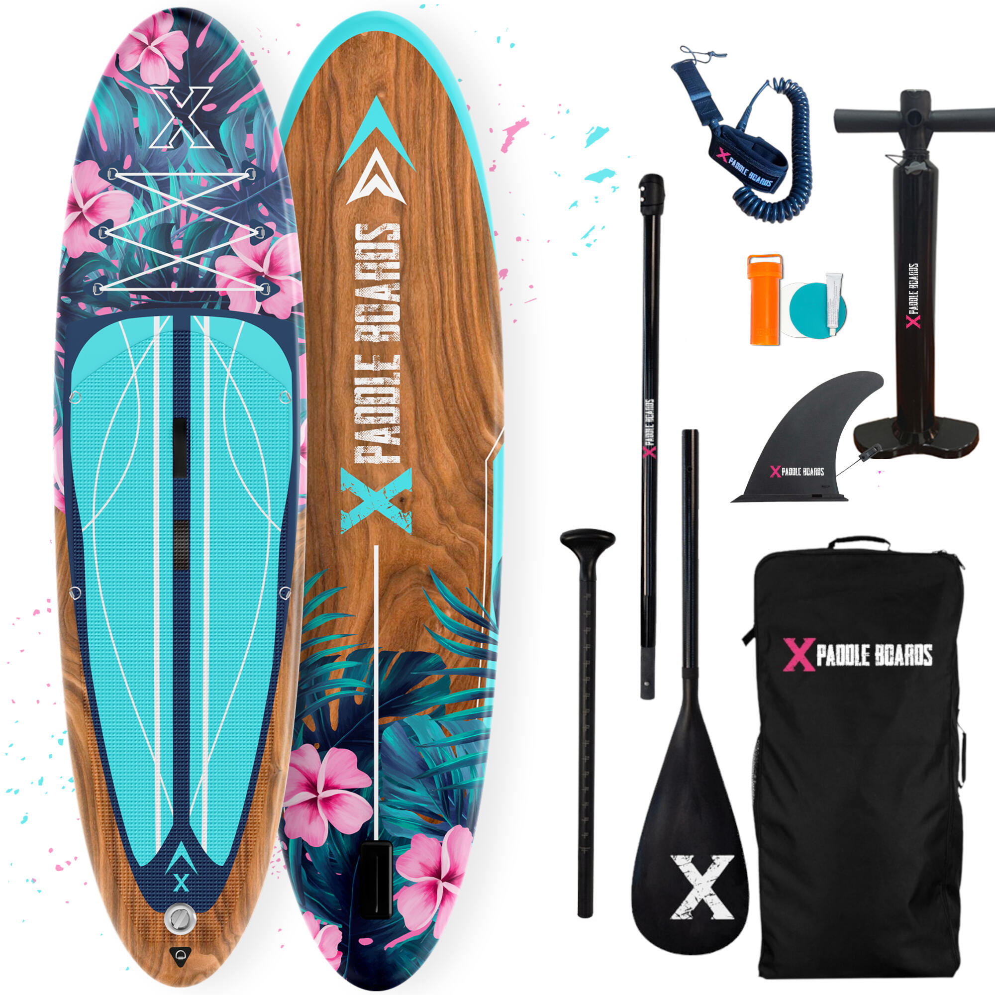 X PADDLE BOARDS SUP-Board Stand Up Paddle aufblasbar ALOHA 10'2