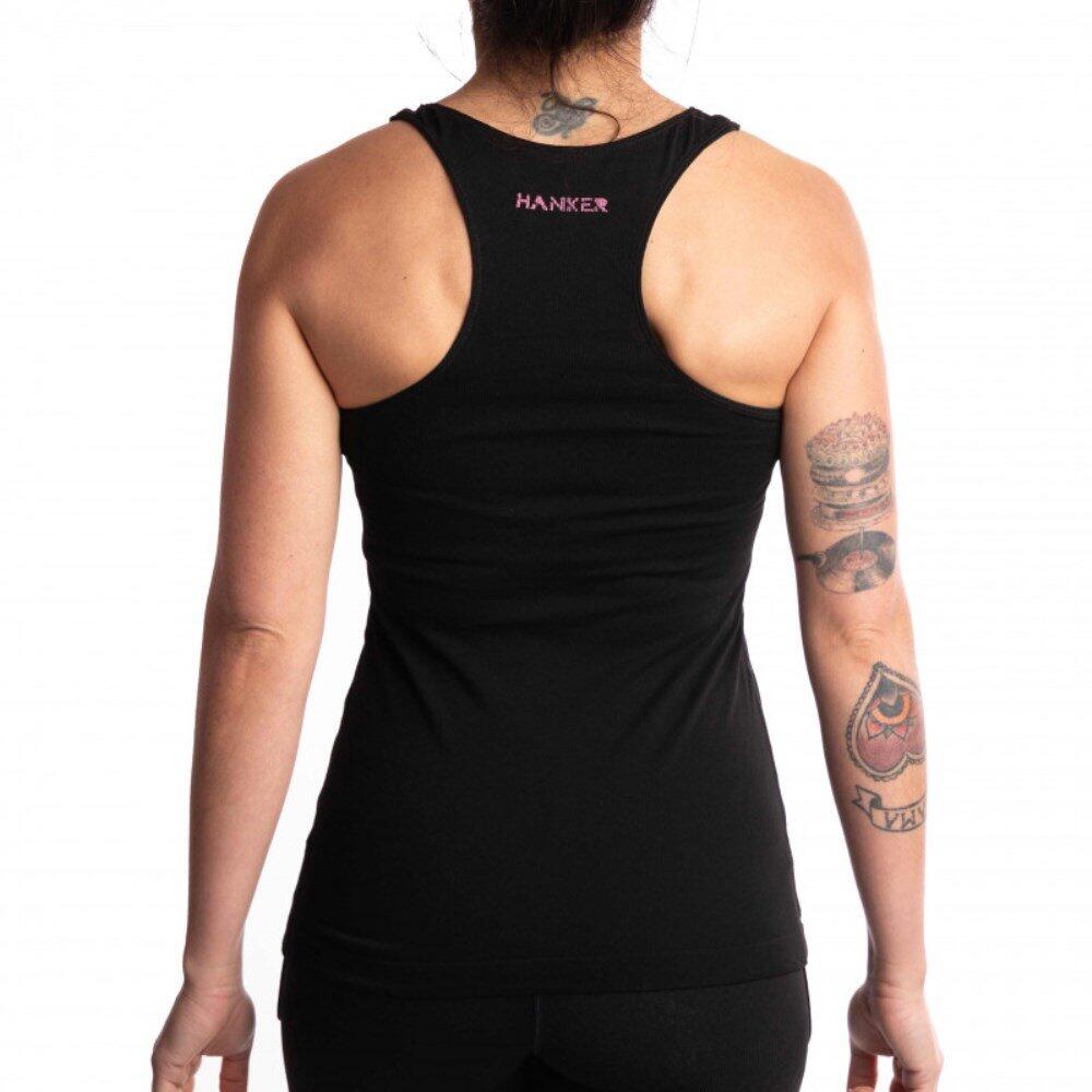 Camiseta Tirantes Jadam Mujer running Mujer Negro Hanker Sport 2/2