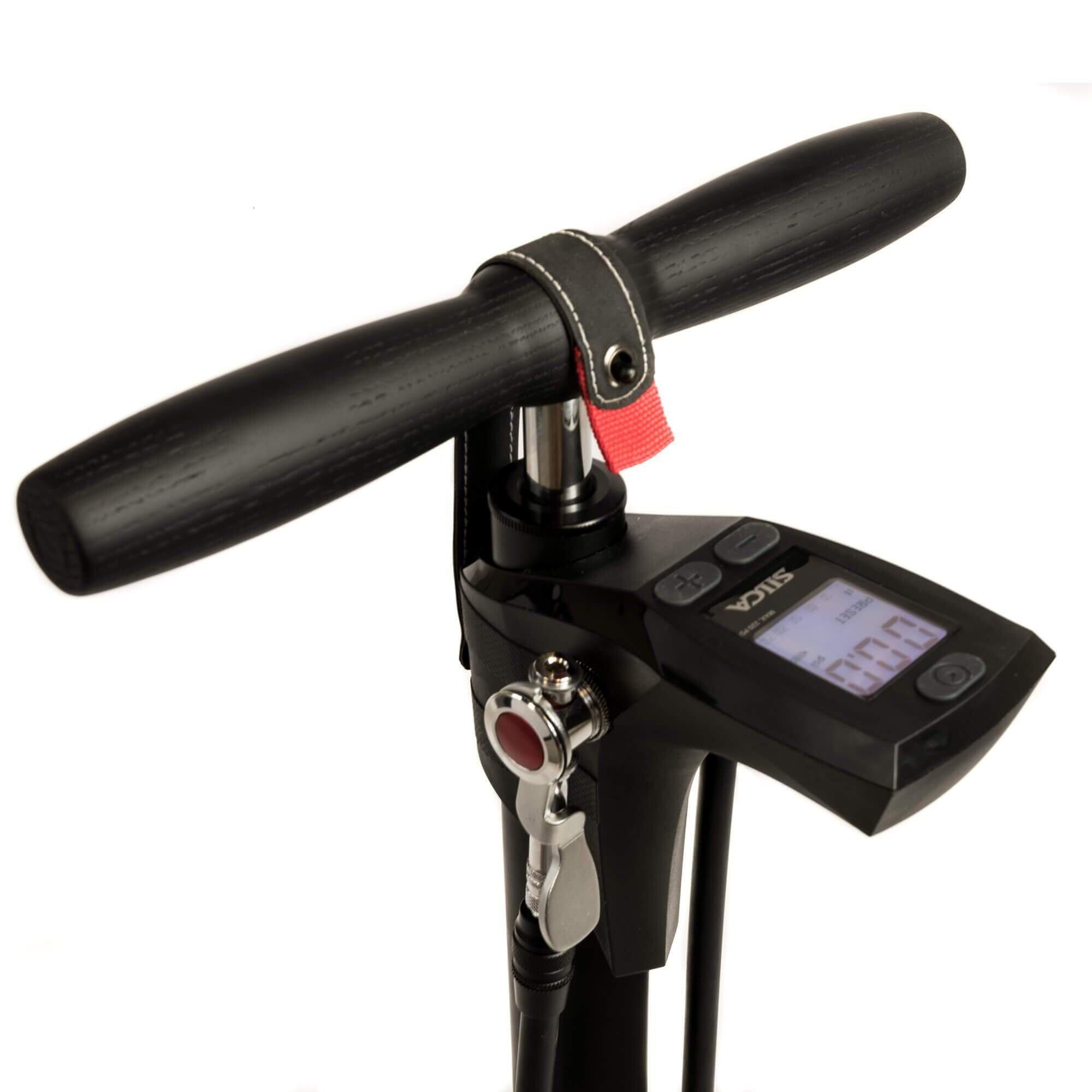 Bomba de pé digital SuperPista 220psi ciclismo Preto SILCA 2/3