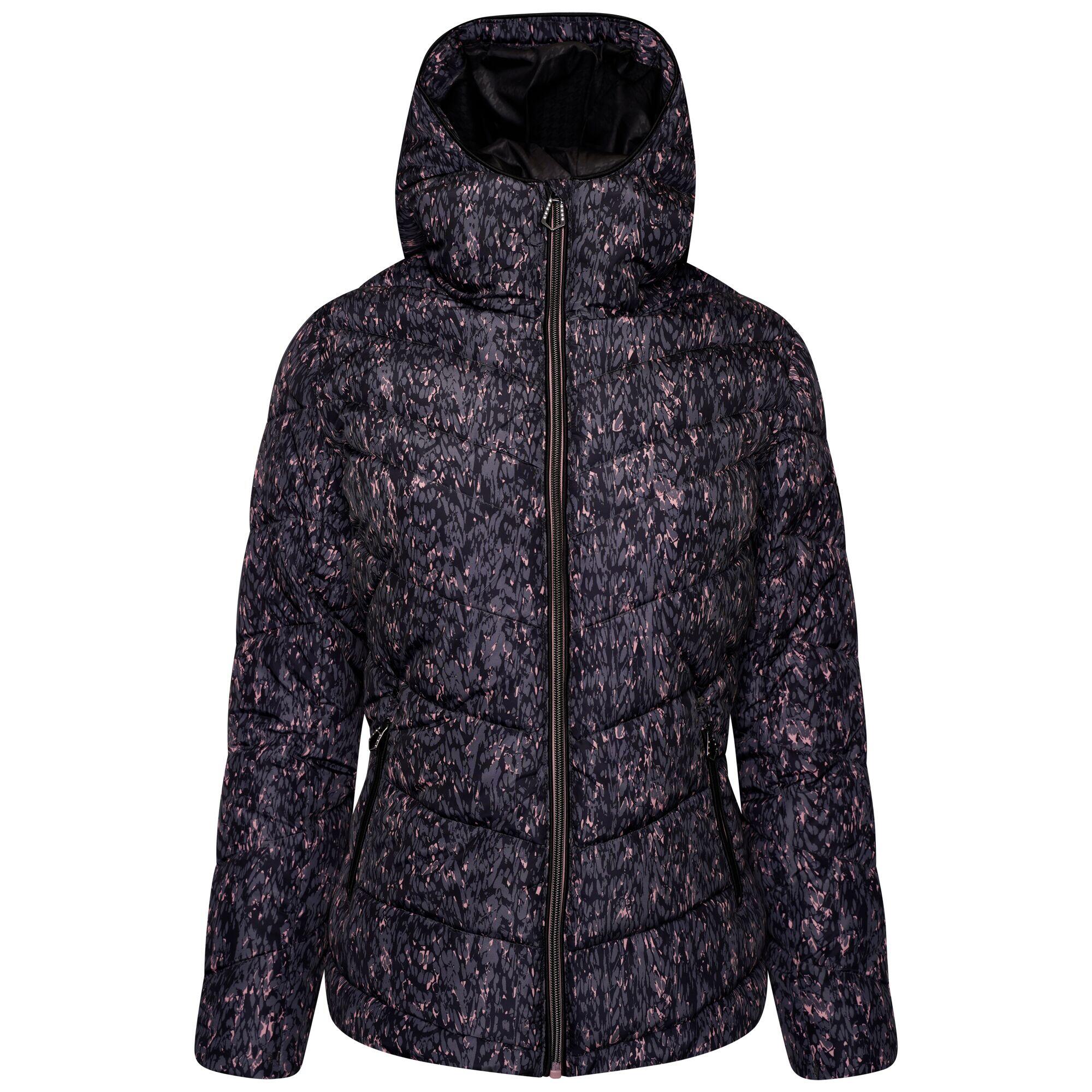 REPUTABLE Women's quilted jacket (Powder pink Wave)