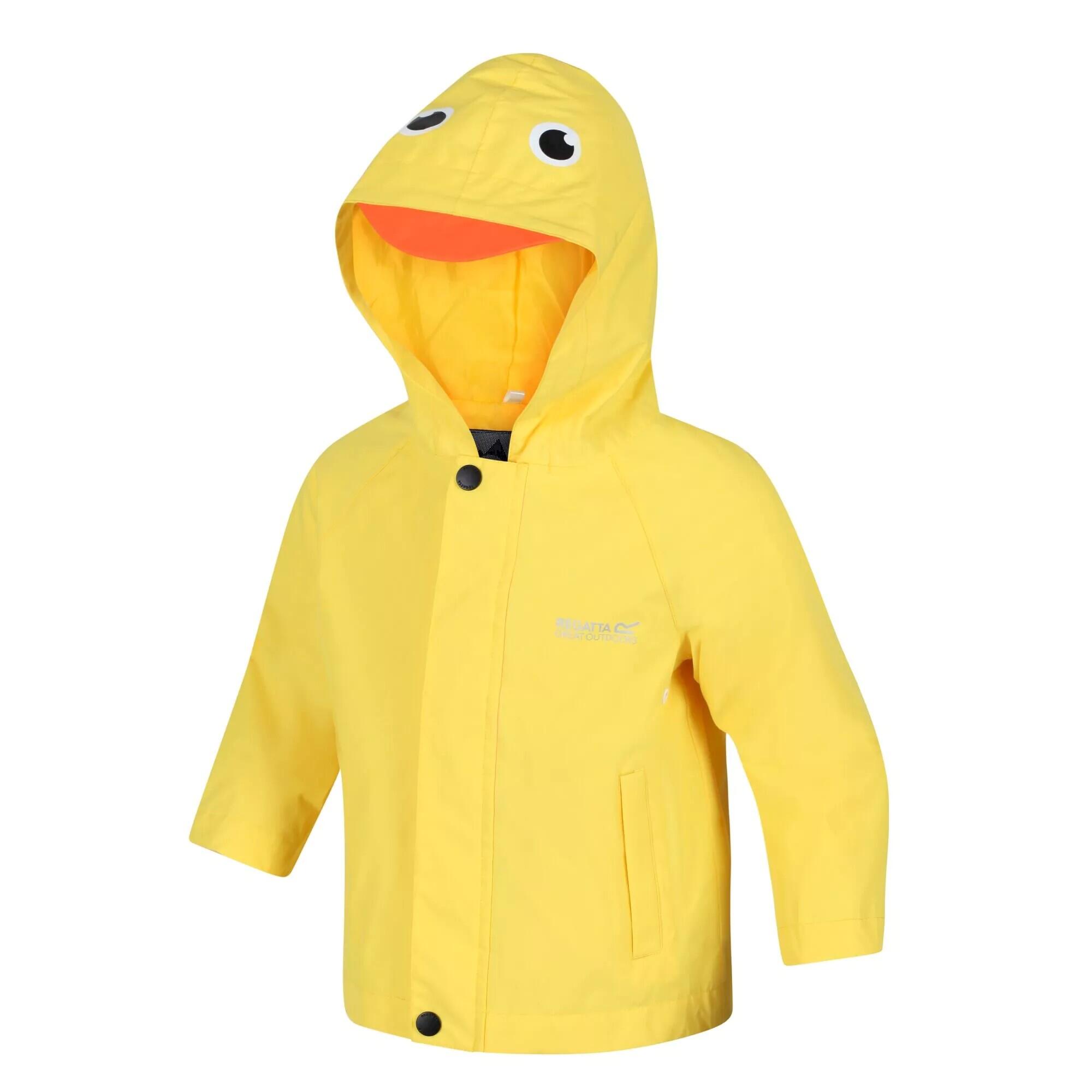Childrens/Kids Duck Waterproof Jacket (Bright Yellow) 3/4
