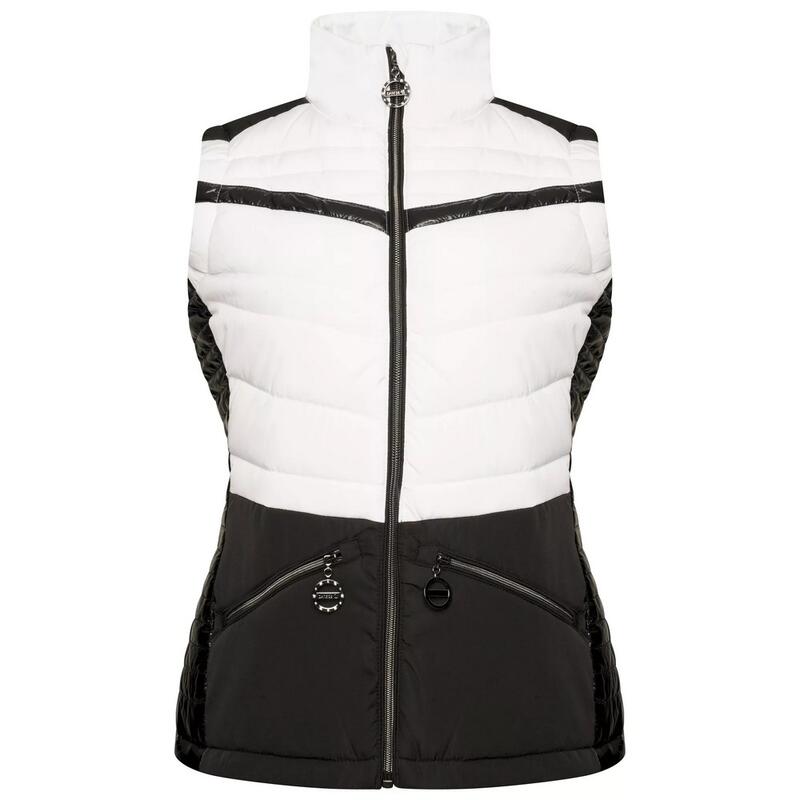 Dames Burnish II Gewatteerd Gilet (Wit/zwart)