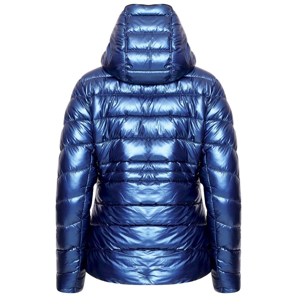 Womens/Ladies Reputable II Metallic Puffer Jacket (Moonlight Denim) 2/4