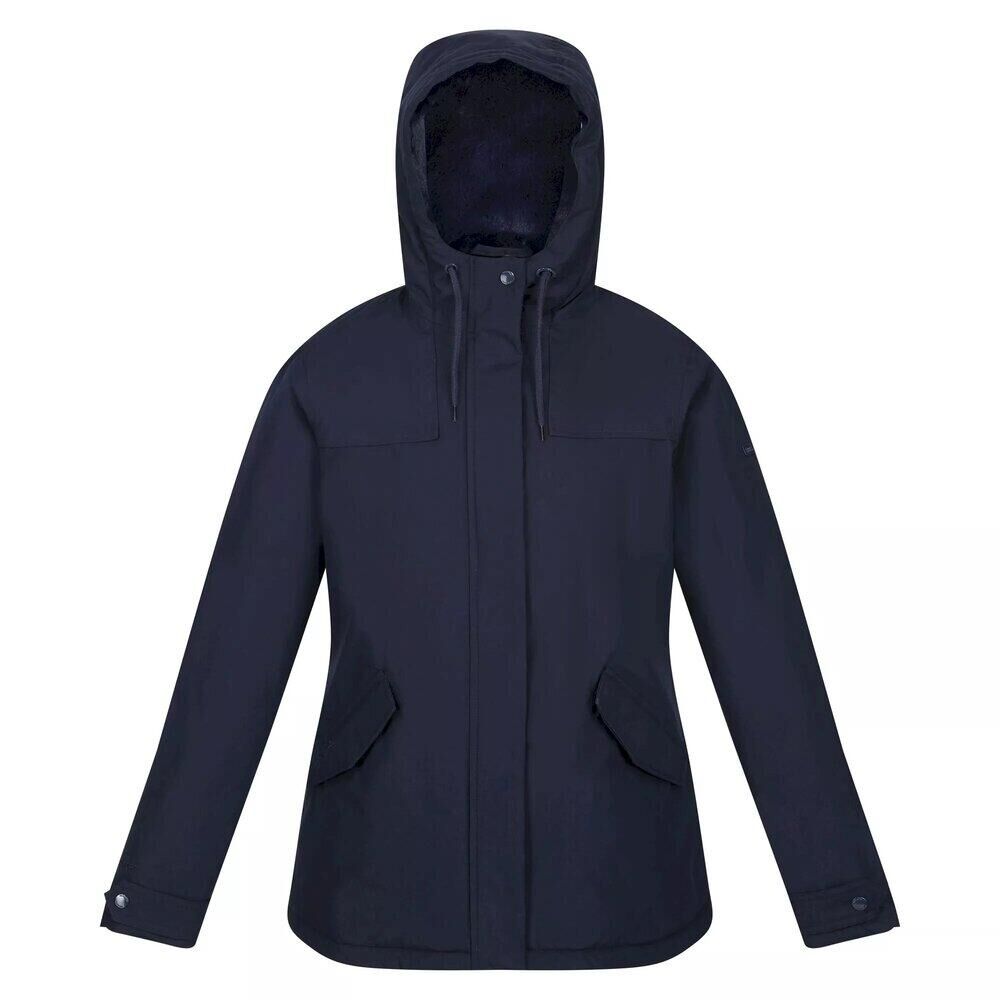 REGATTA Womens/Ladies Bria Faux Fur Lined Waterproof Jacket (Navy)