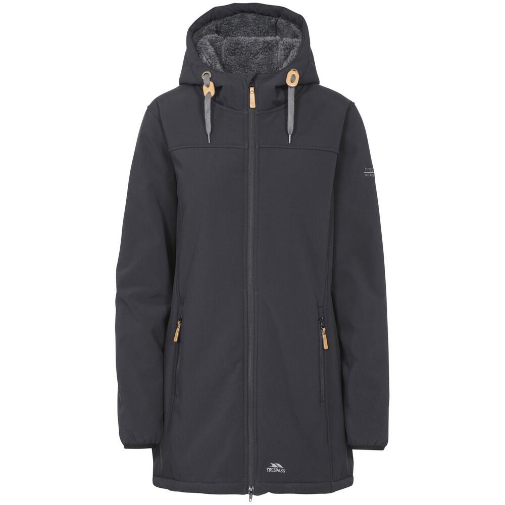 KRISTEN Women's long waterproof jacket (Black)